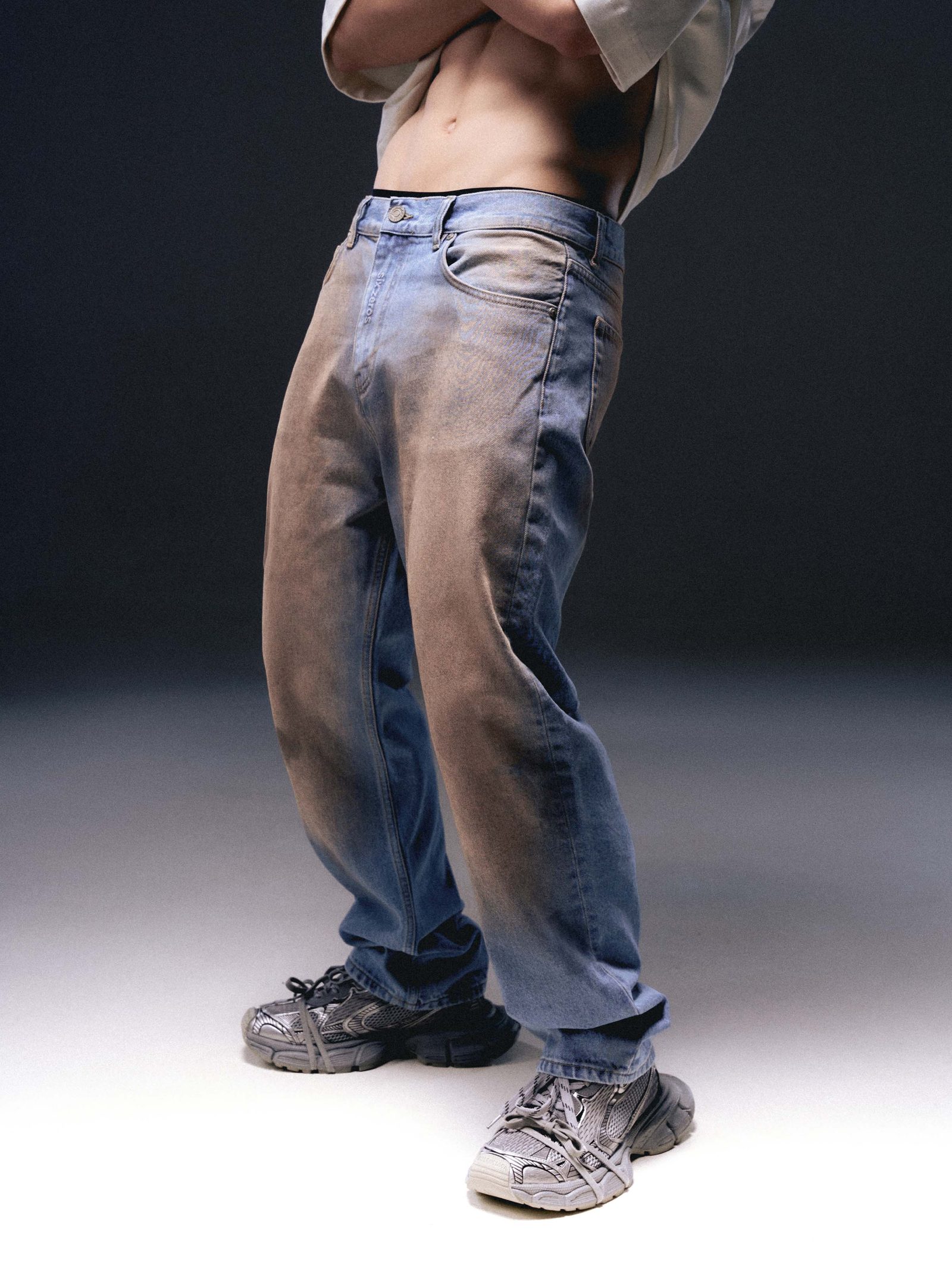 Men's jeans STAINON dirty washed blue - gallery image 1