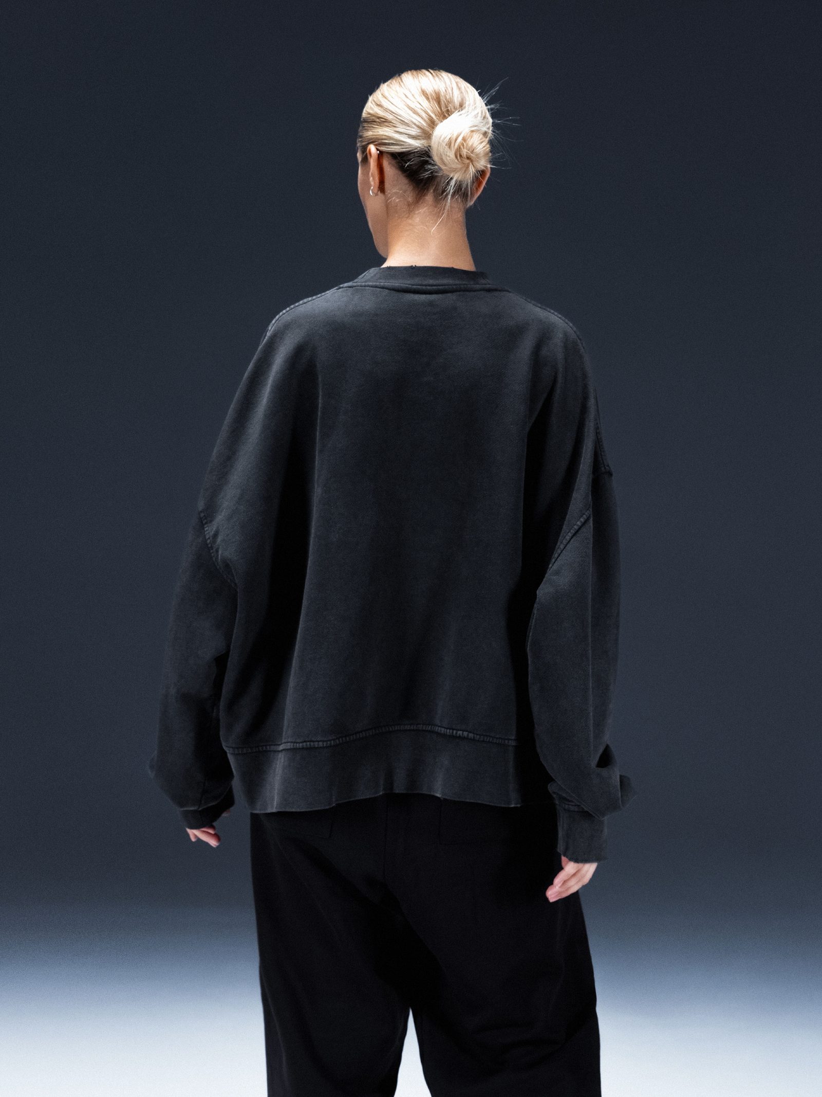 Sweatshirt JESUS washed black - gallery image 5