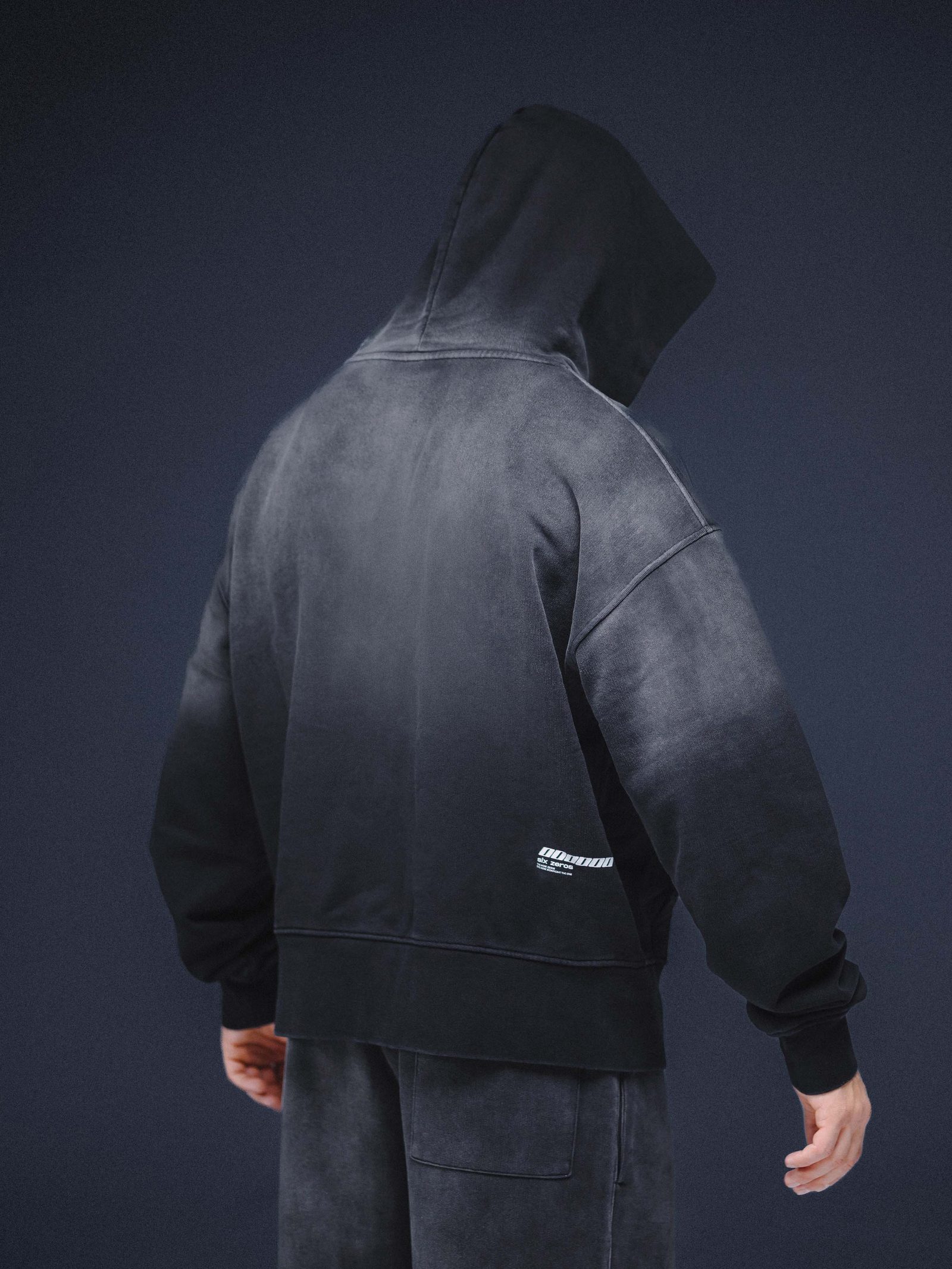 Zip-hoodie ONE washed black - gallery image 1