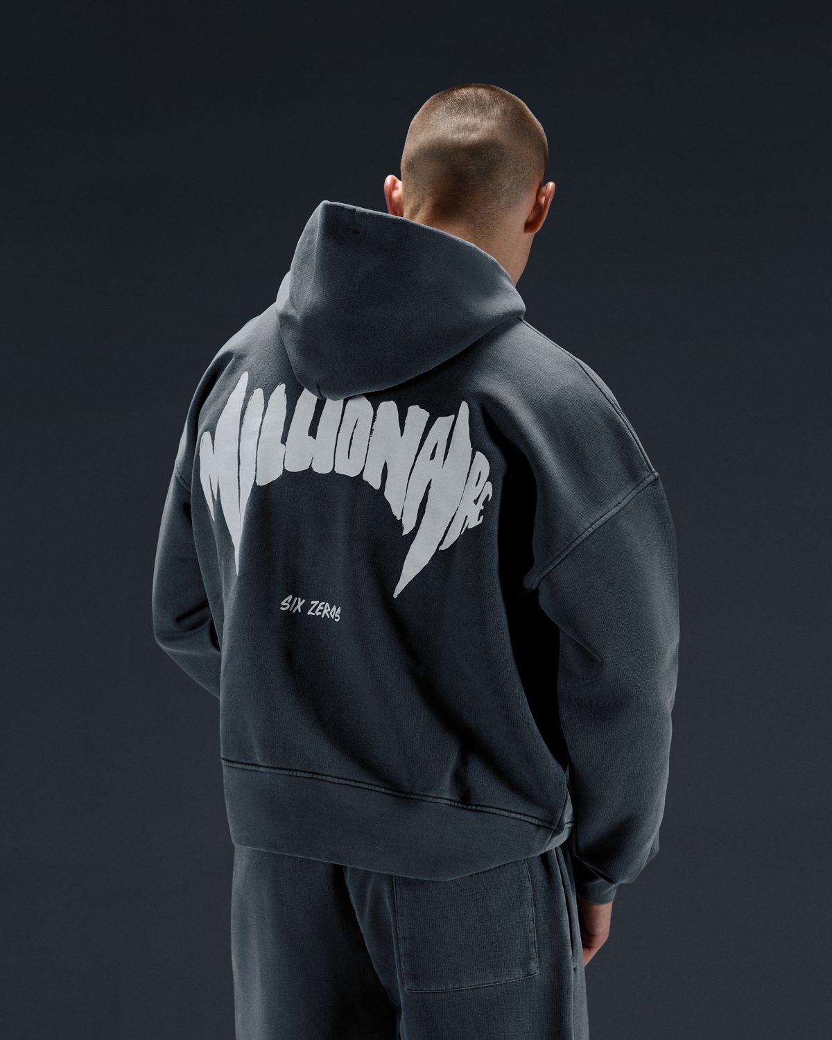 Hoodie Millionaire 2.0 washed deep blue - gallery image 0