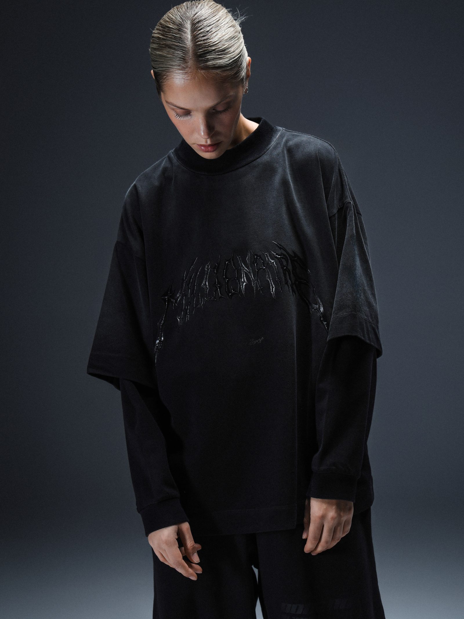 Longsleeve Royal washed black - gallery image 0