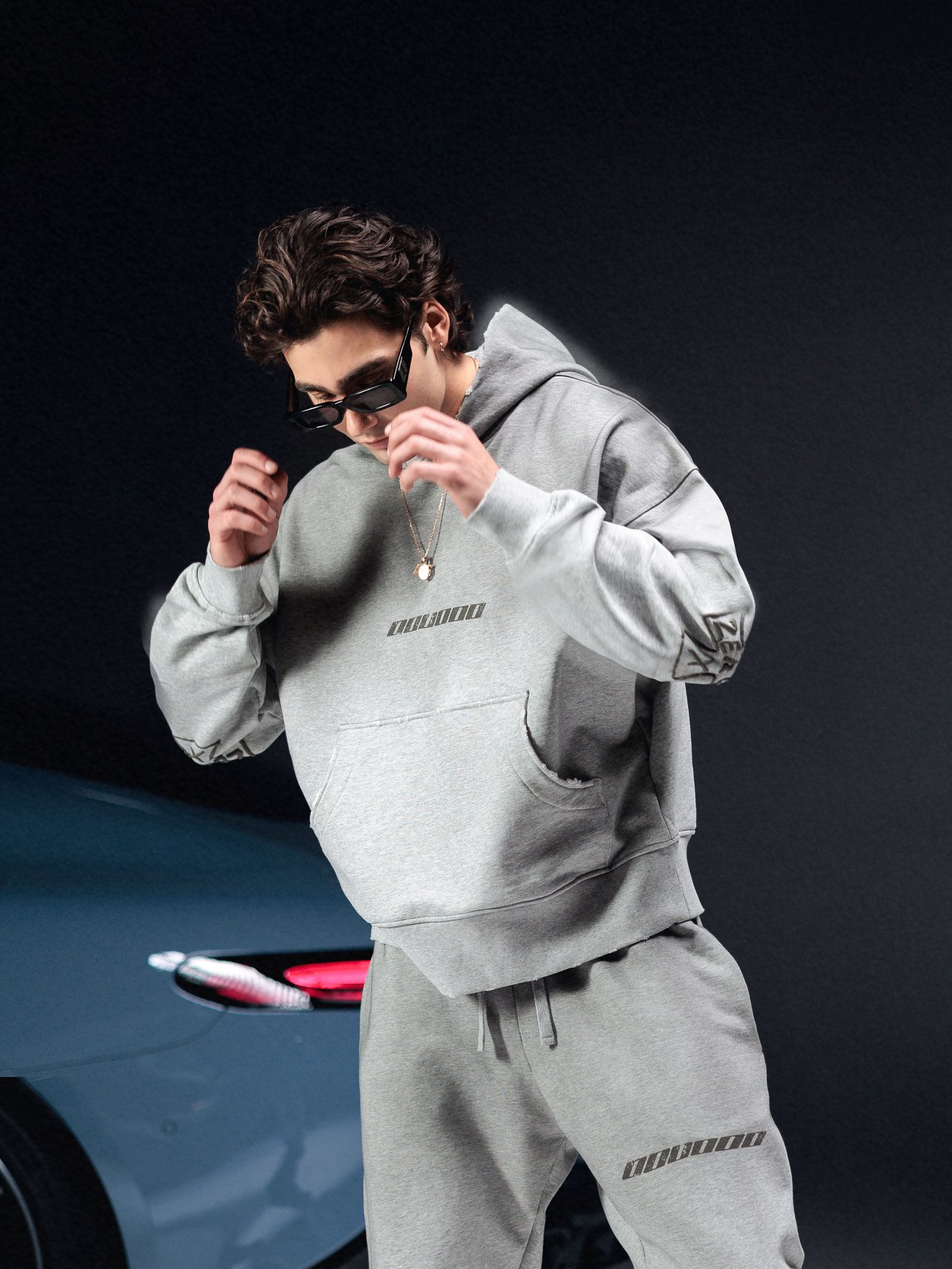 Hoodie icon. dirty melange - gallery image 0