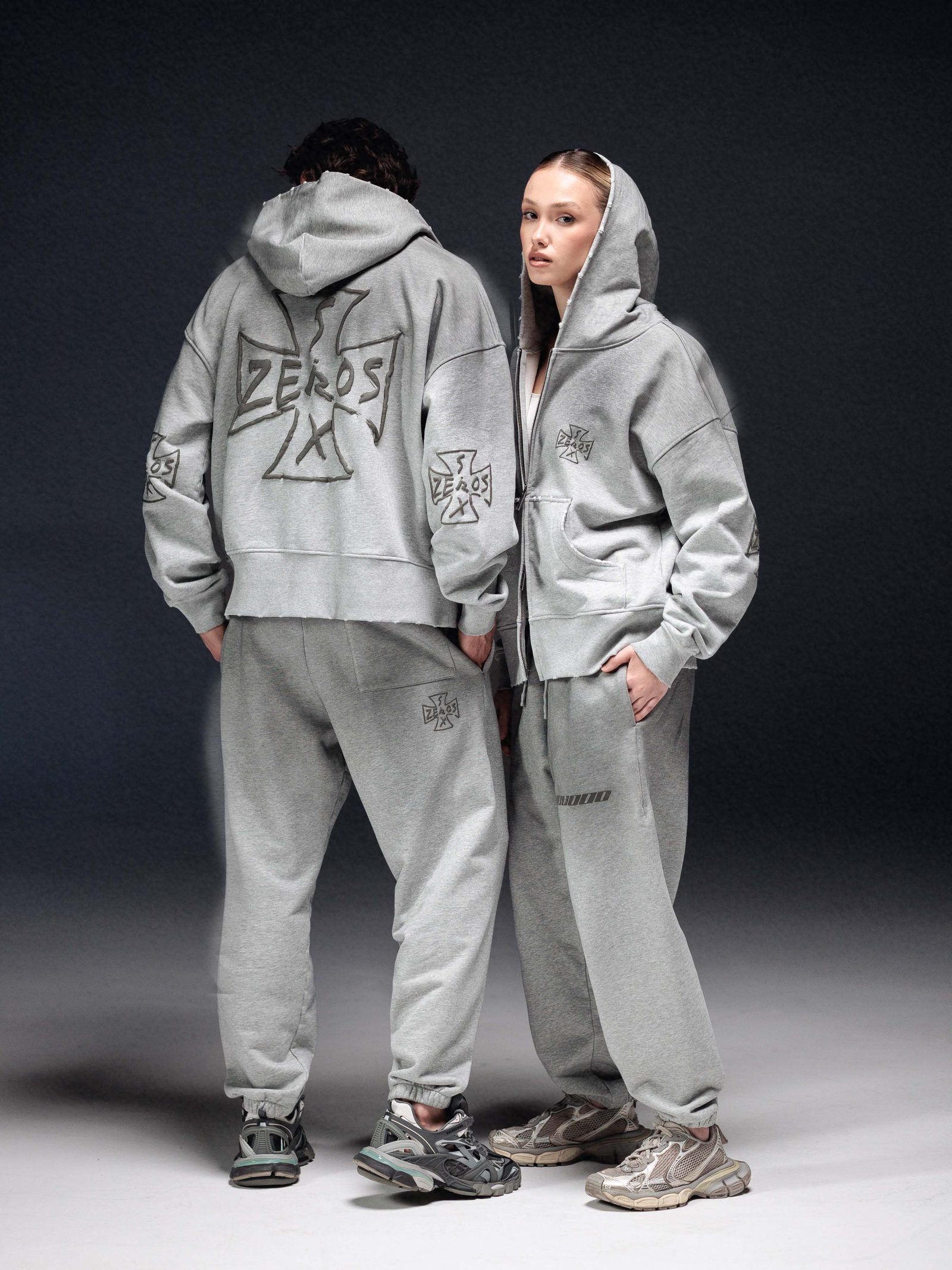 Zip-hoodie icon. dirty melange - gallery image 2