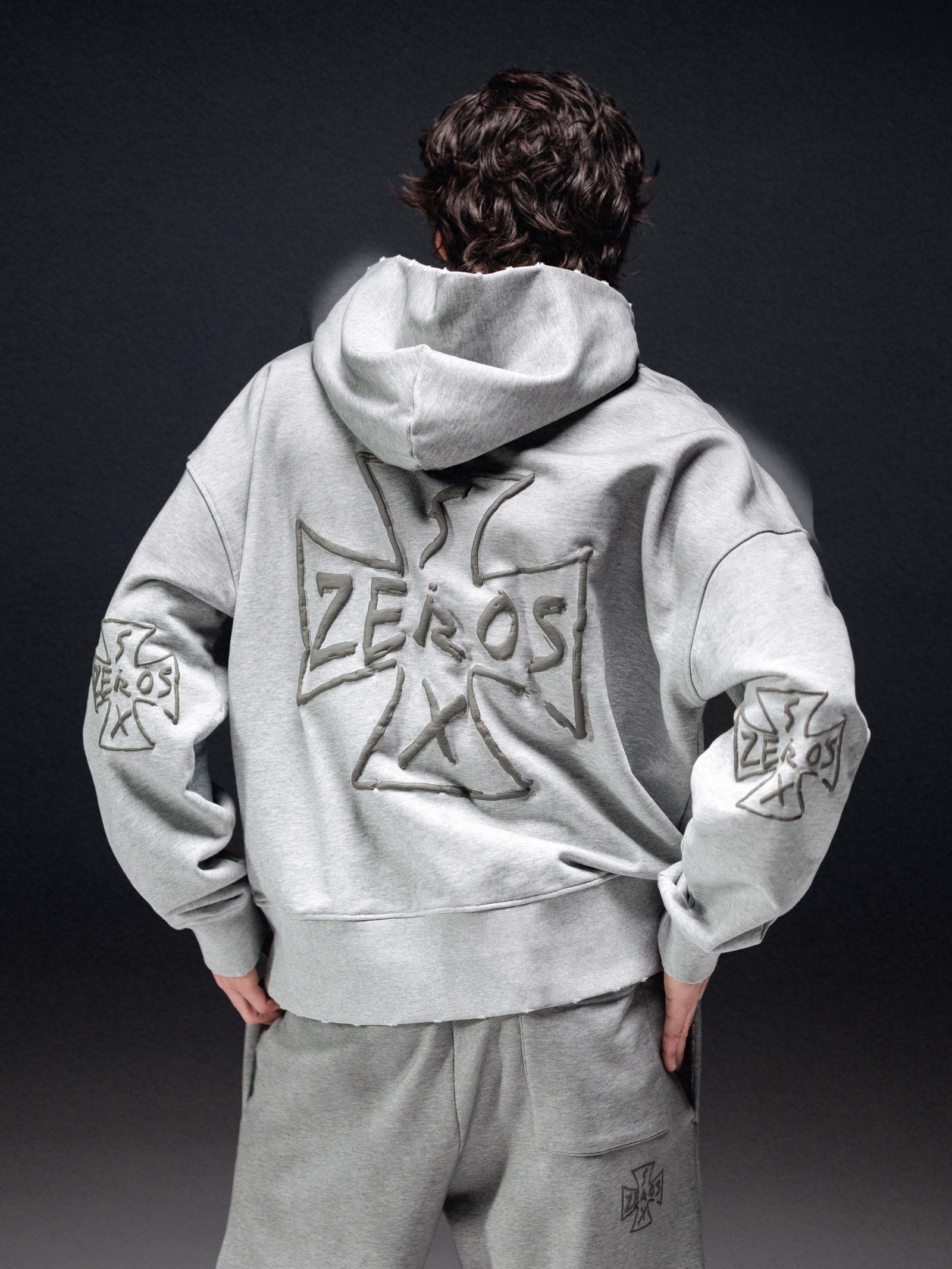Zip-hoodie icon. dirty melange - gallery image 3