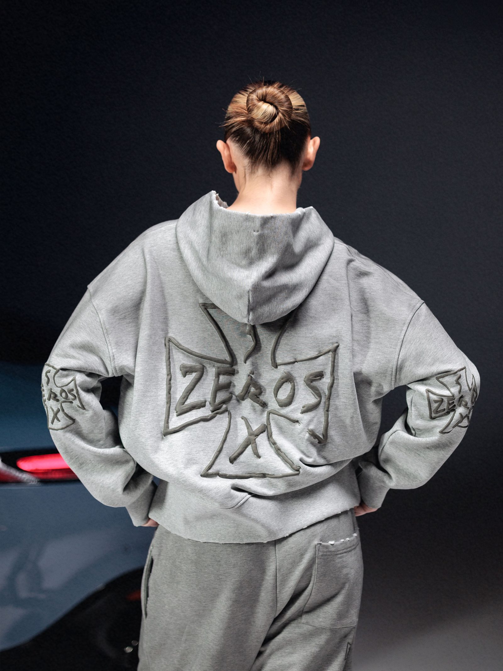 Zip-hoodie icon. dirty melange - gallery image 6