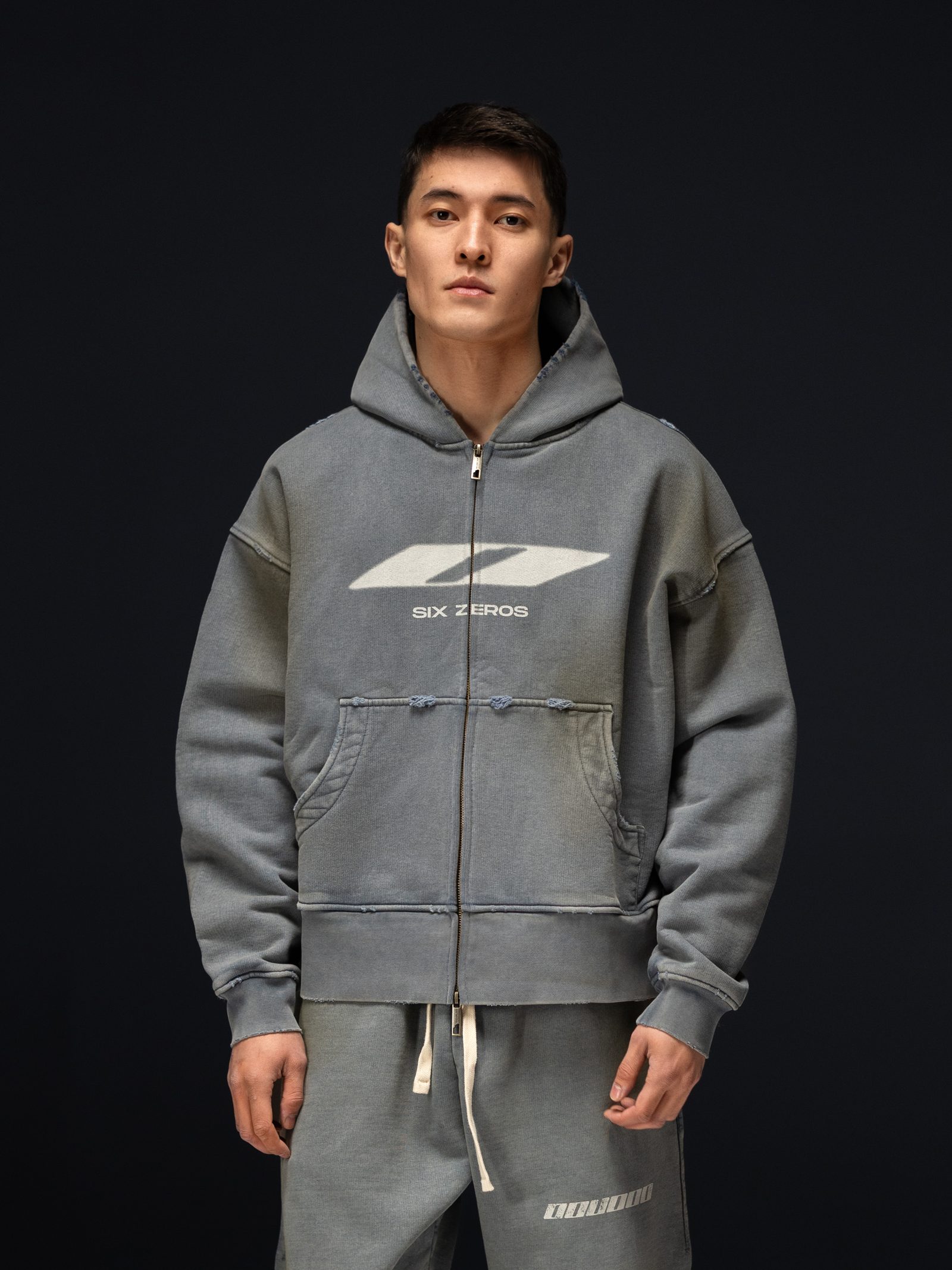 Zip-hoodie TOKYIV smoky blue - gallery image 0
