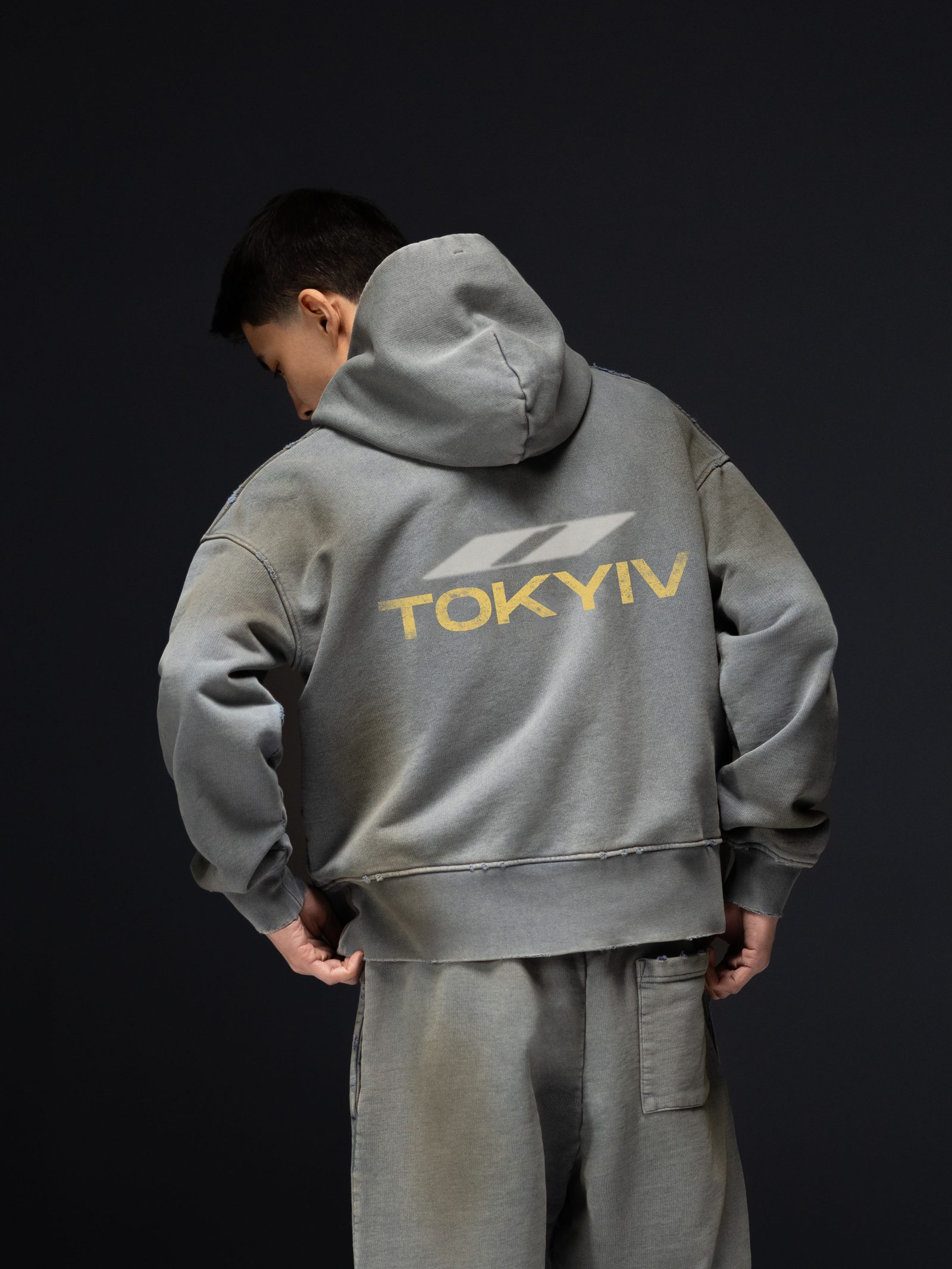 Zip-hoodie TOKYIV smoky blue - gallery image 3