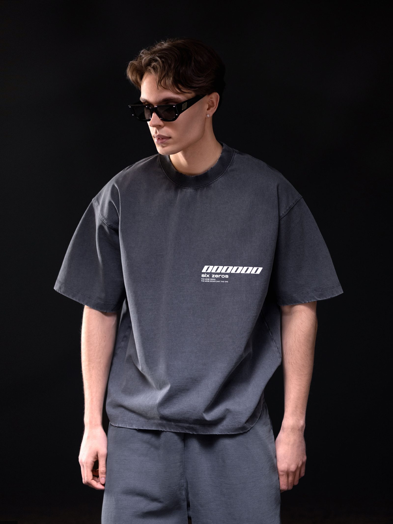 T-shirt MILLIONAIRE washed deep blue white logo - gallery image 1