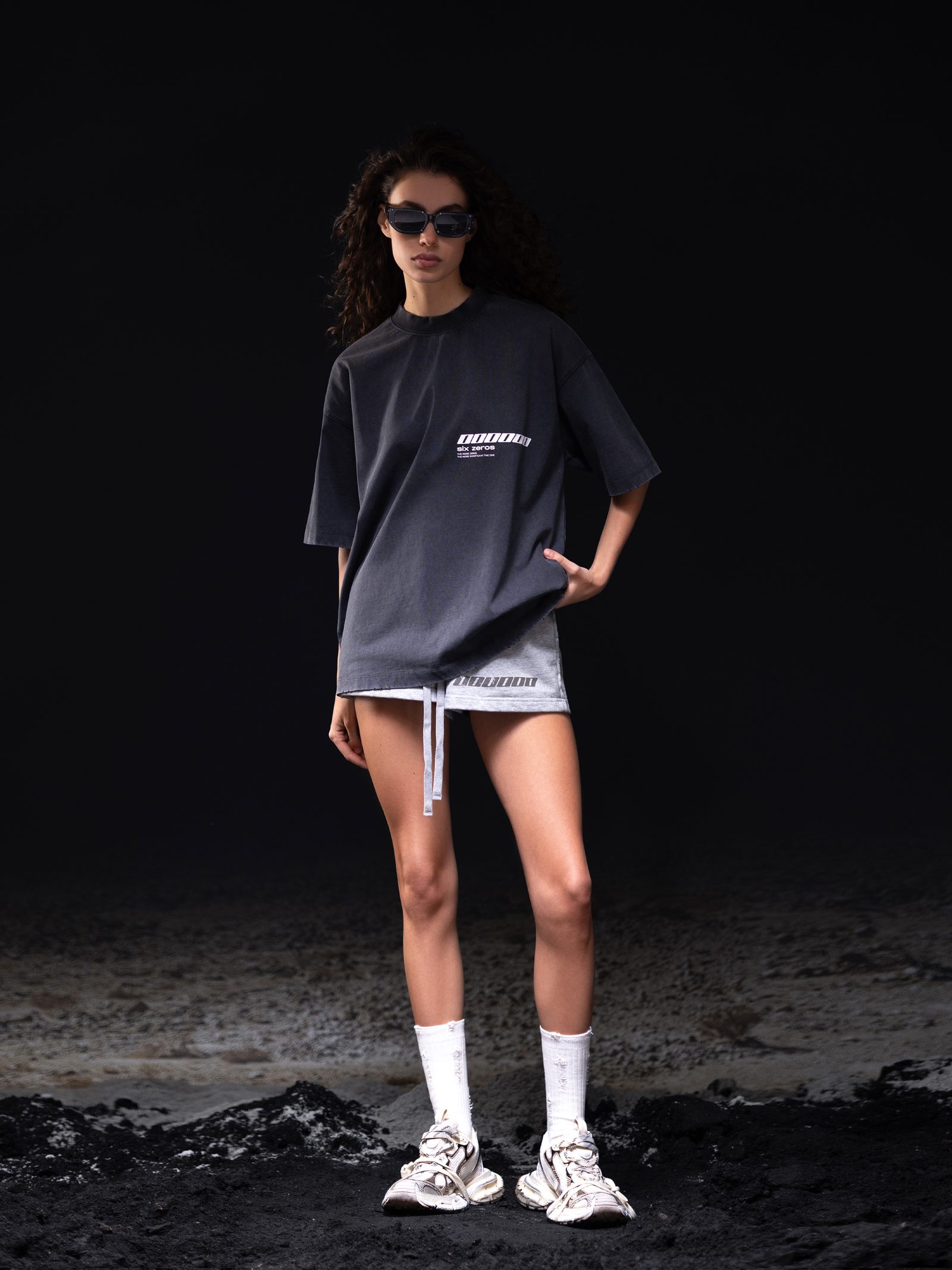 T-shirt MILLIONAIRE washed deep blue white logo - gallery image 3