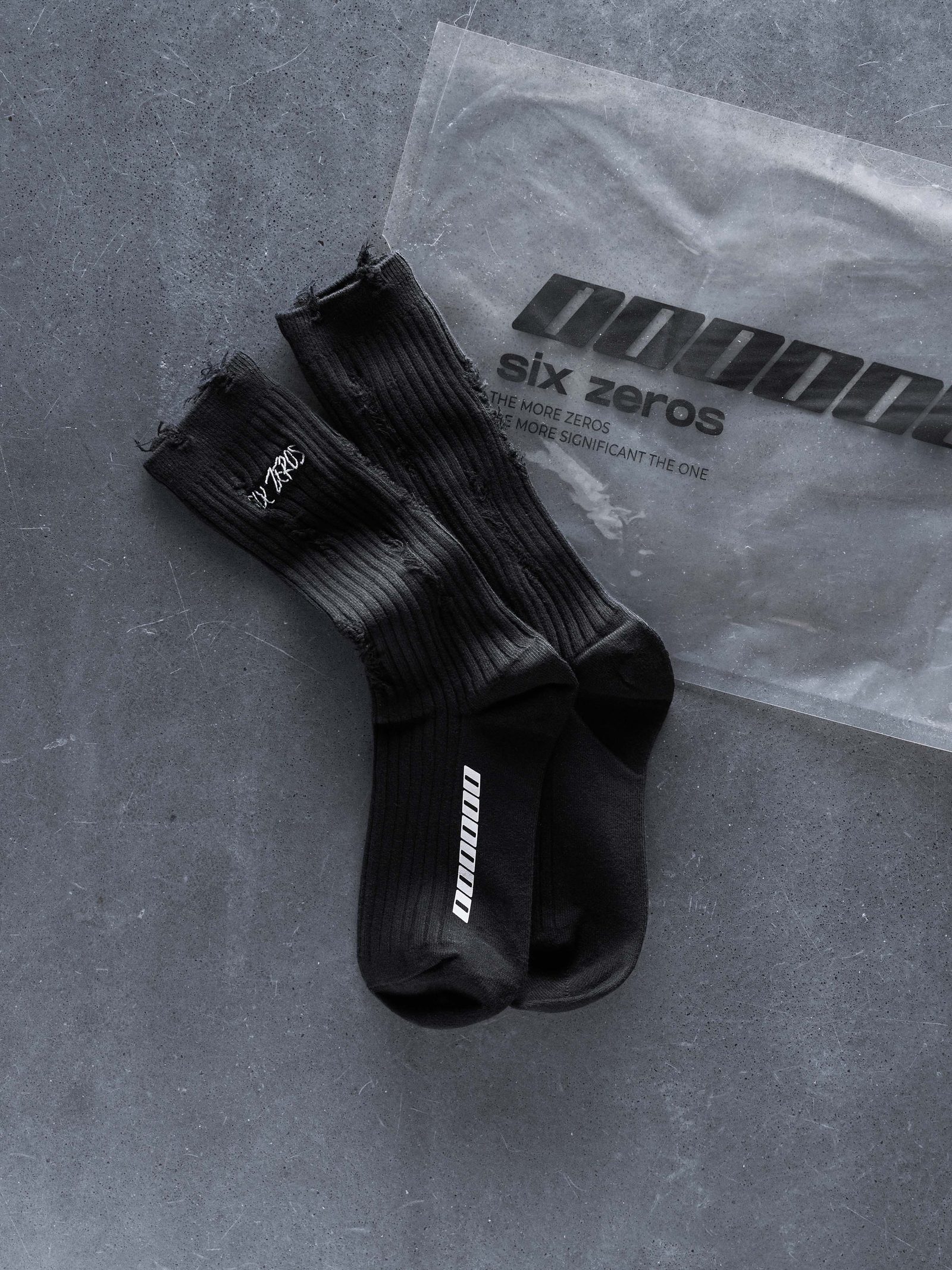 Socks SIX ZEROS black - gallery image 1