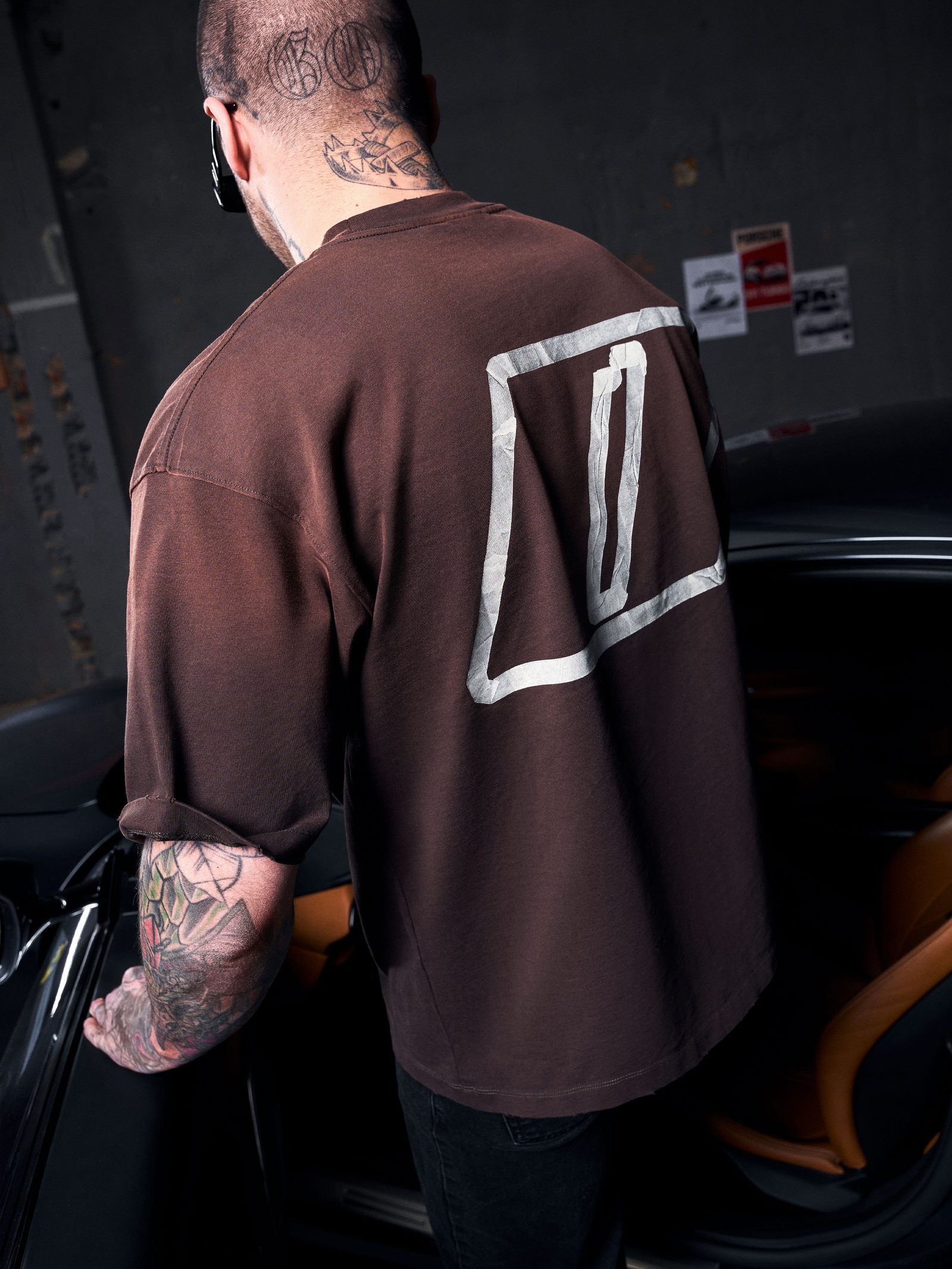 T-shirt TAPE rust brown - gallery image 5