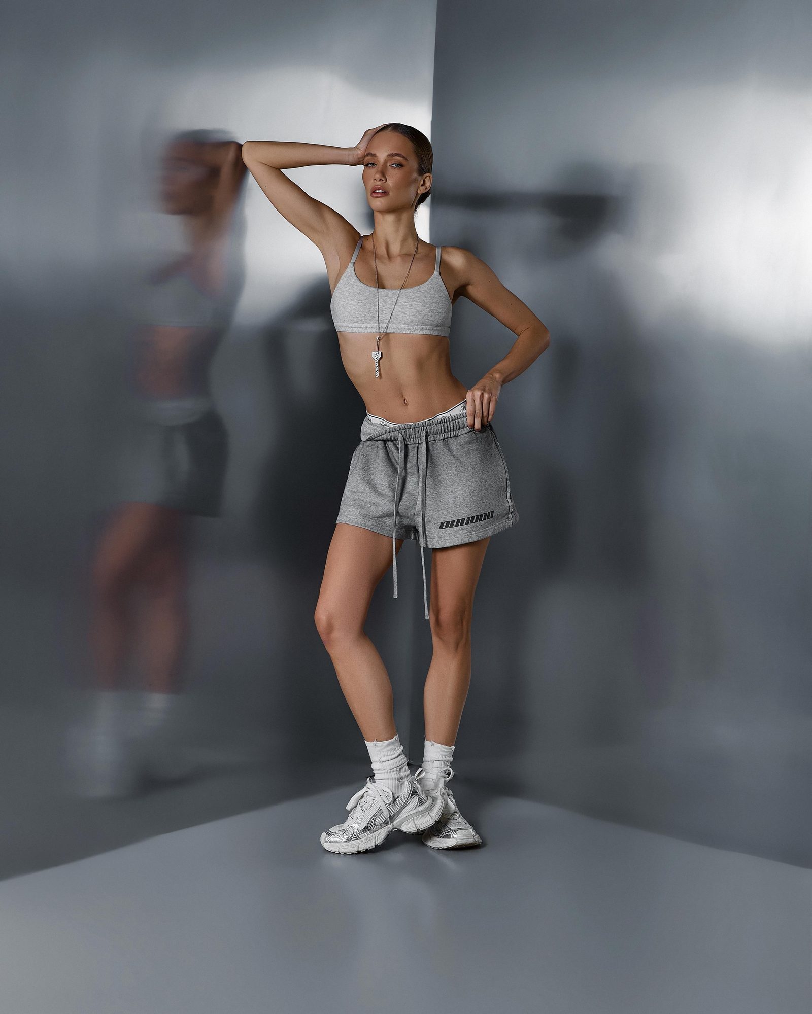 Women's shorts ONE dirty melange - gallery image 3