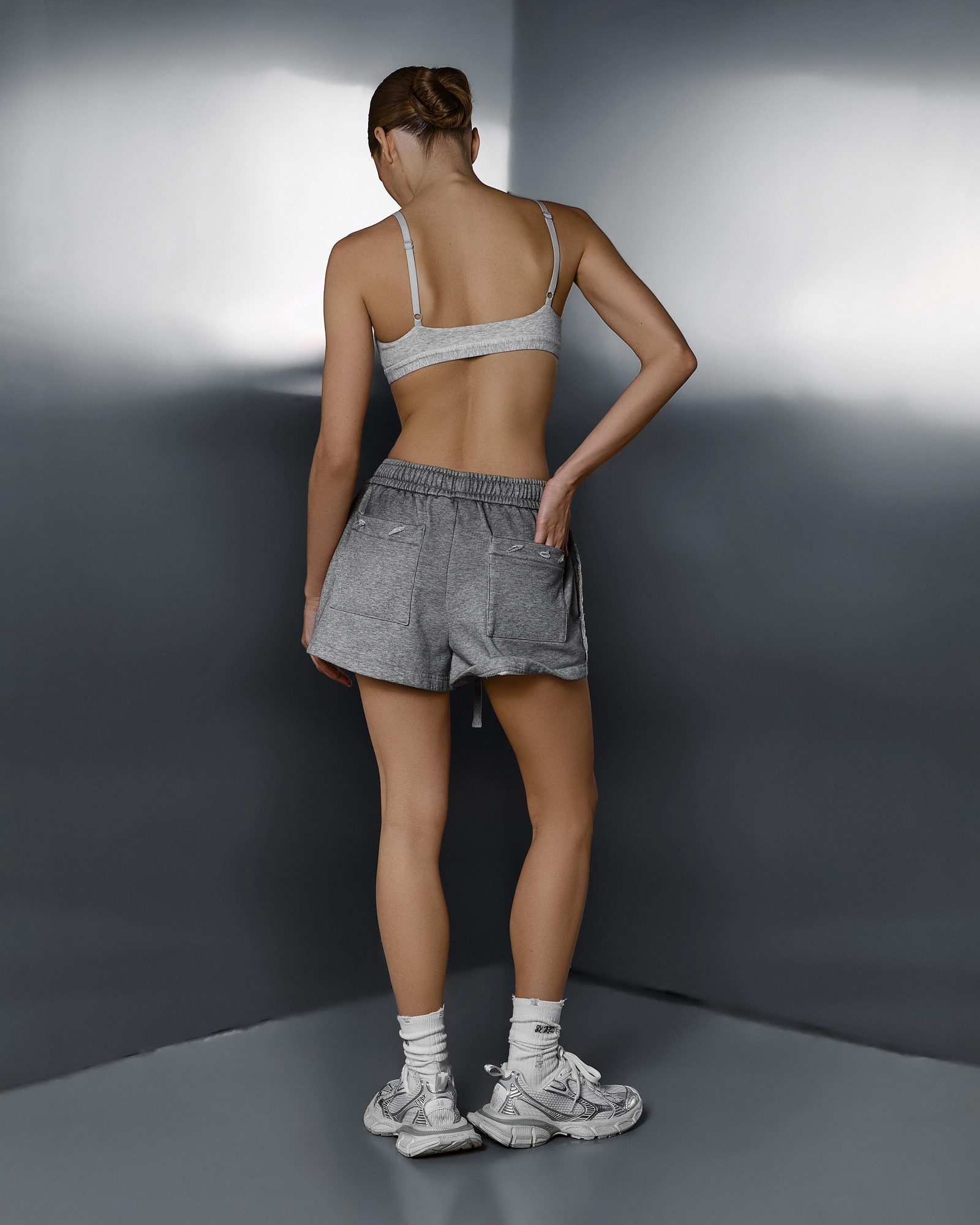 Women's shorts ONE dirty melange - gallery image 4