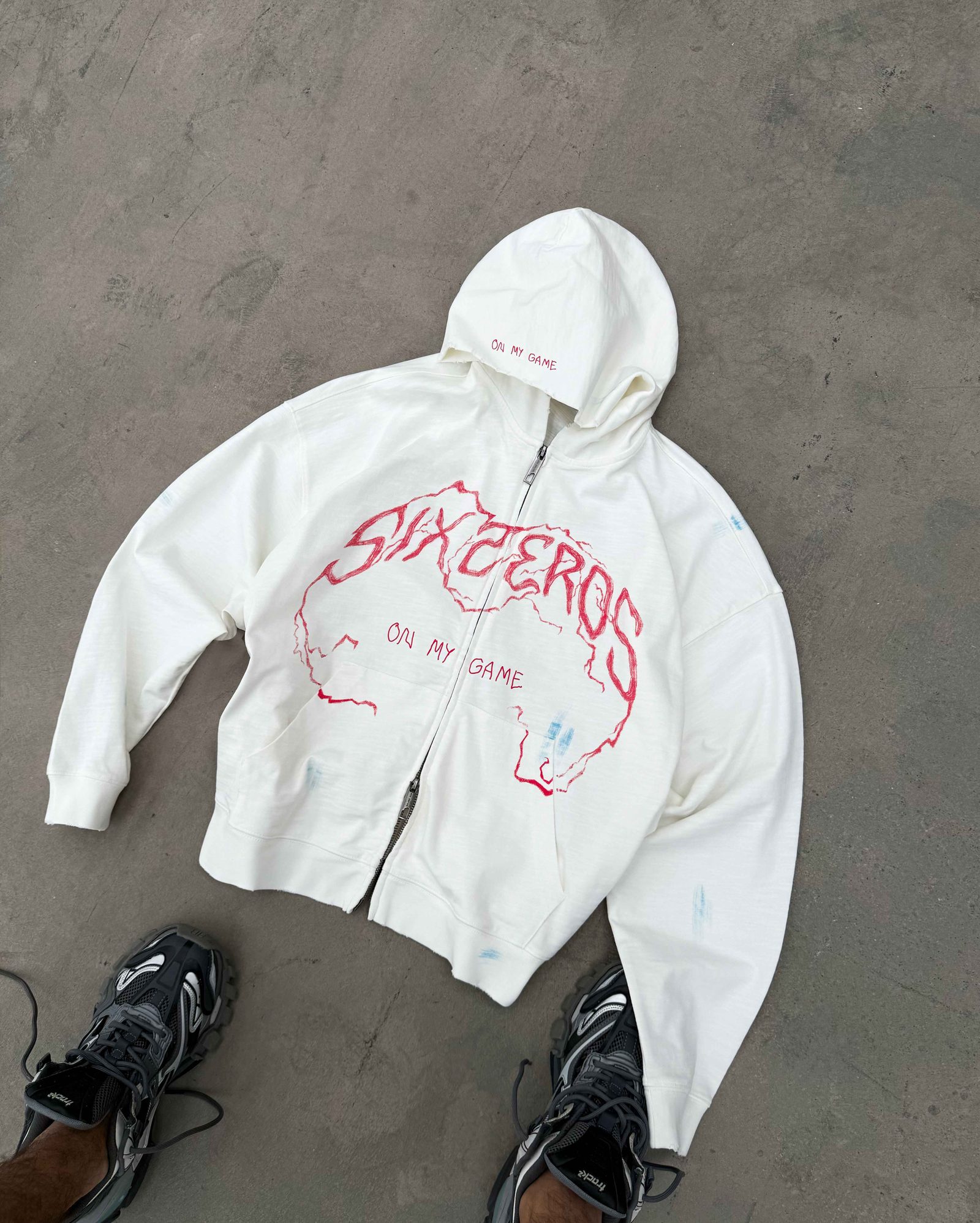 Women's zip-hoodie ON MY GAME bamboo off-white - gallery image 7