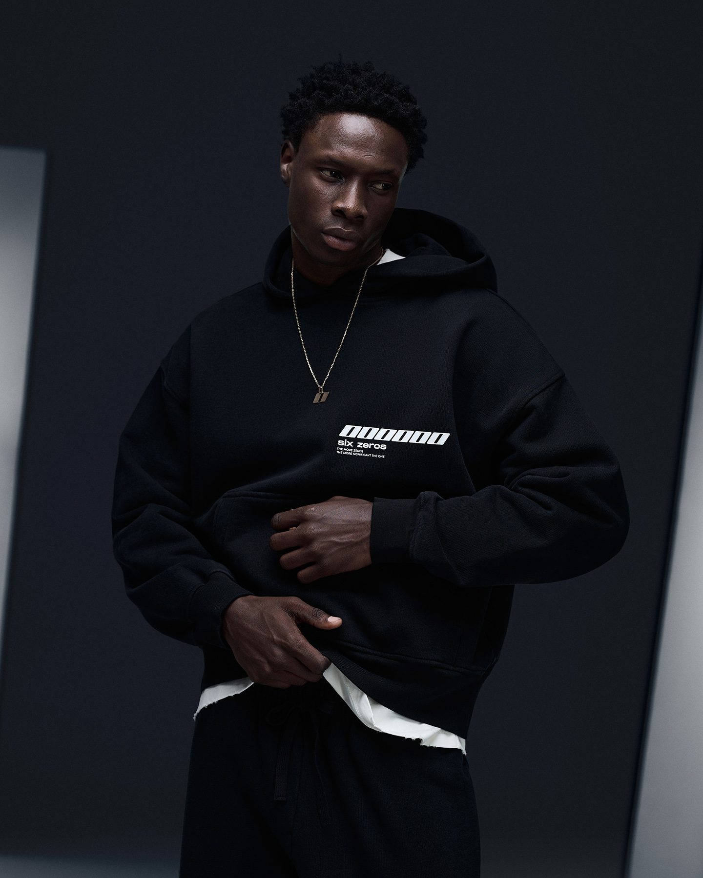 Hoodie MILLIONAIRE 2.0 black white - gallery image 1