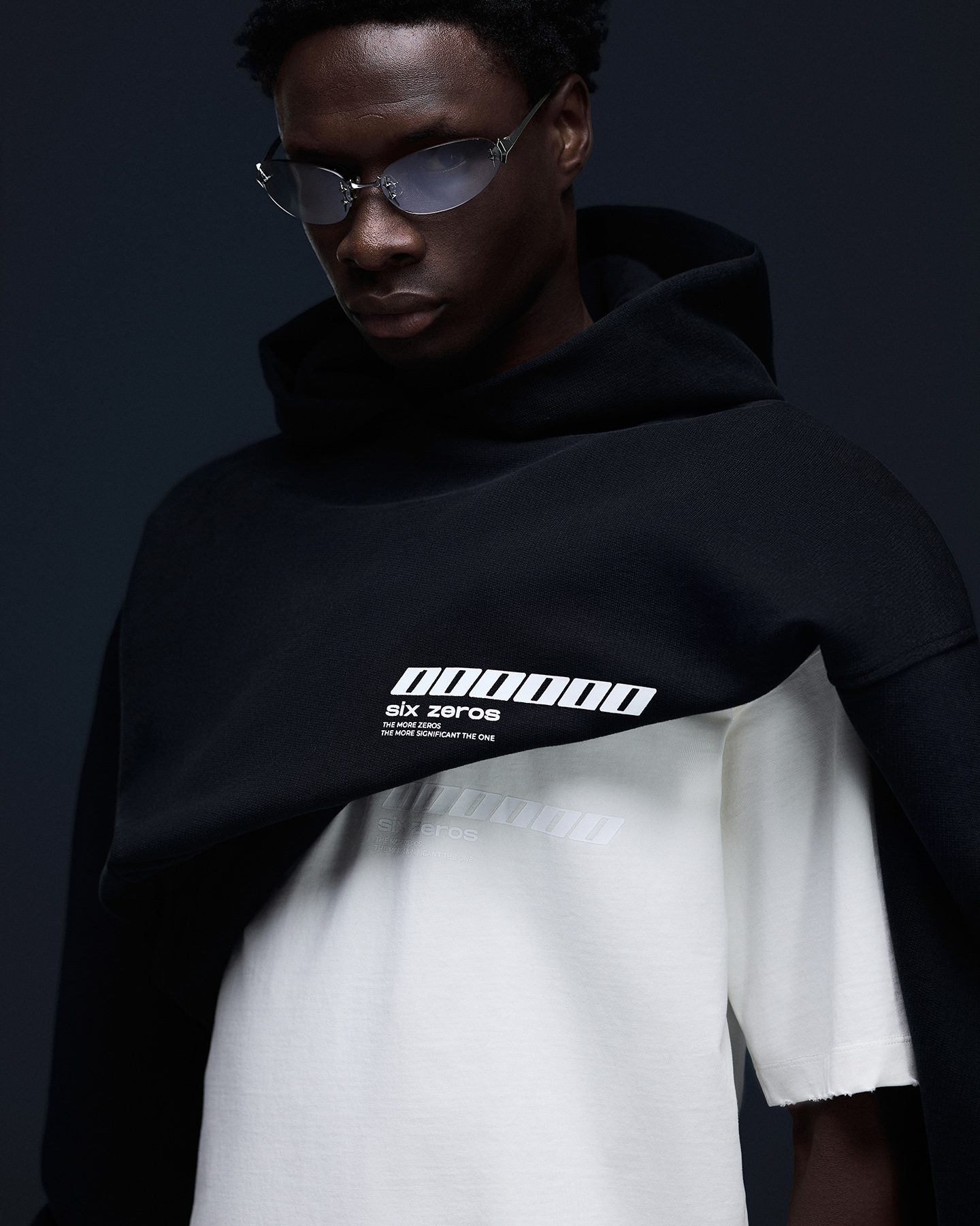 Hoodie MILLIONAIRE 2.0 black white - gallery image 2