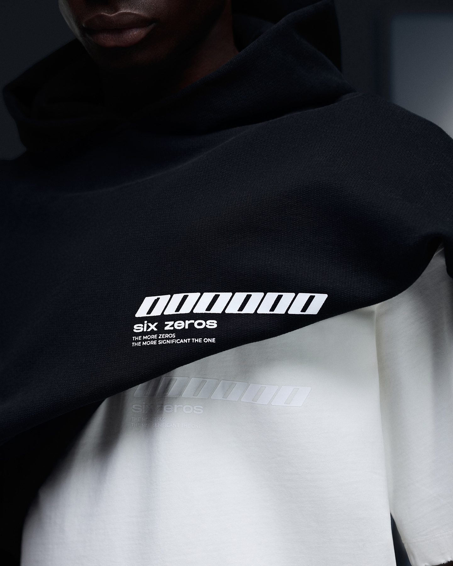 Hoodie MILLIONAIRE 2.0 black white - gallery image 3