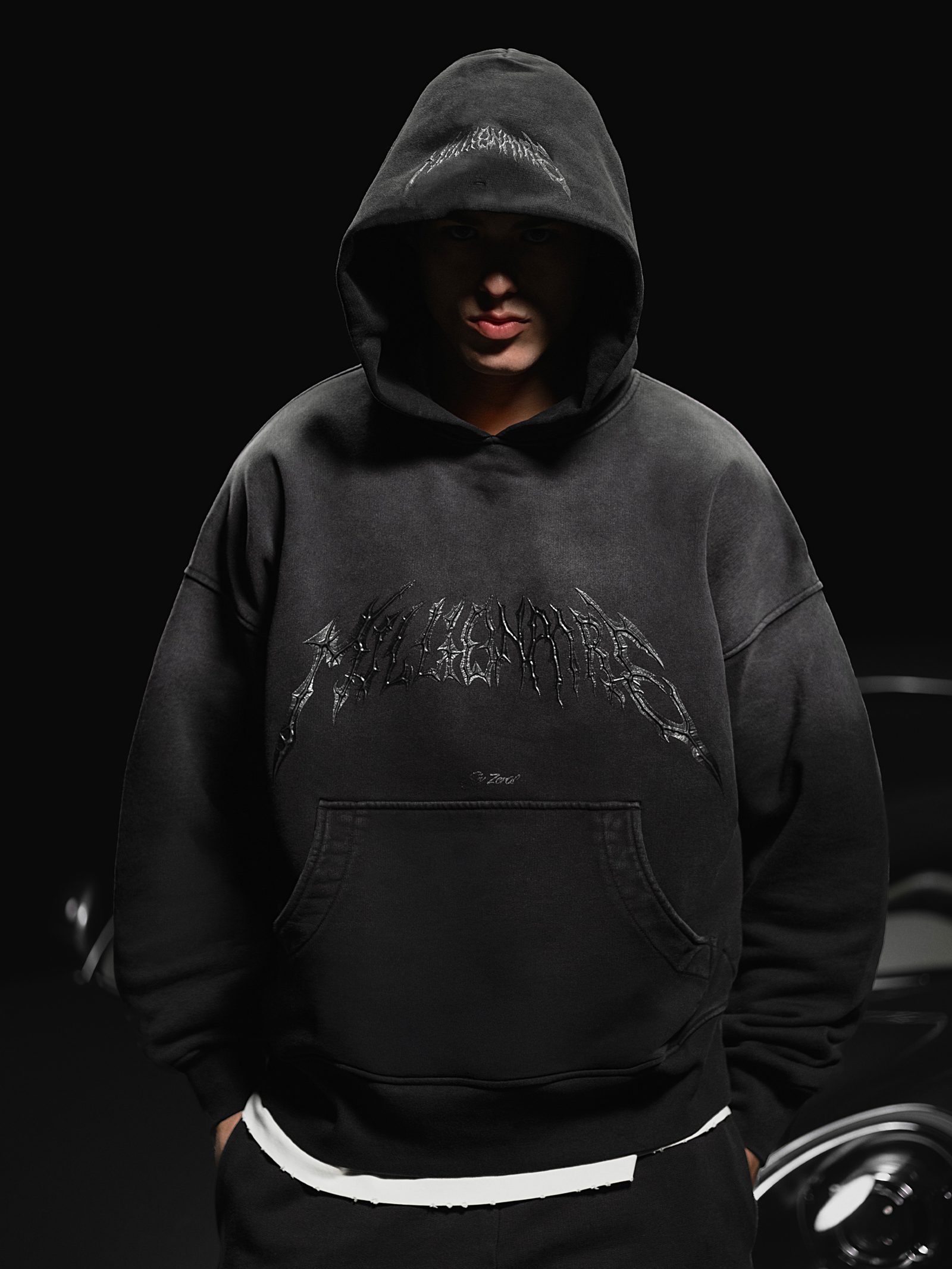 Hoodie Royal 2.0 washed black - gallery image 2