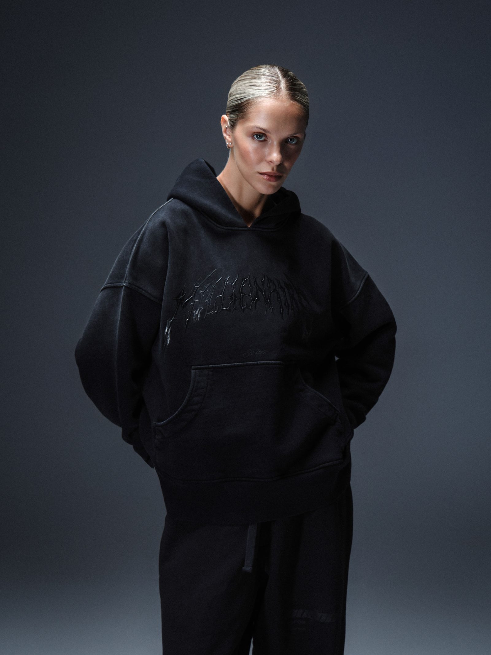 Hoodie Royal 2.0 washed black - gallery image 3
