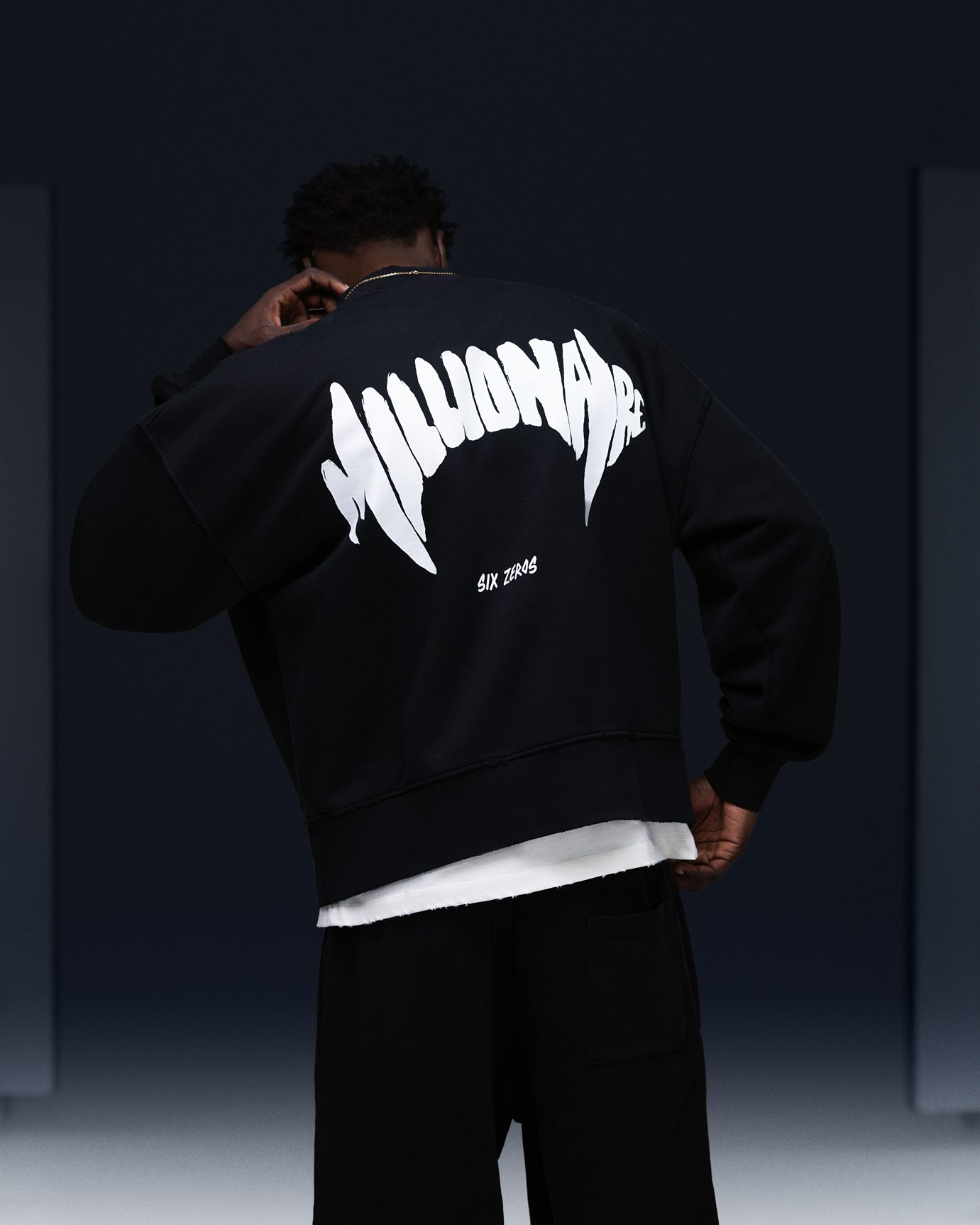 Sweatshirt MILLIONAIRE black white - gallery image 0