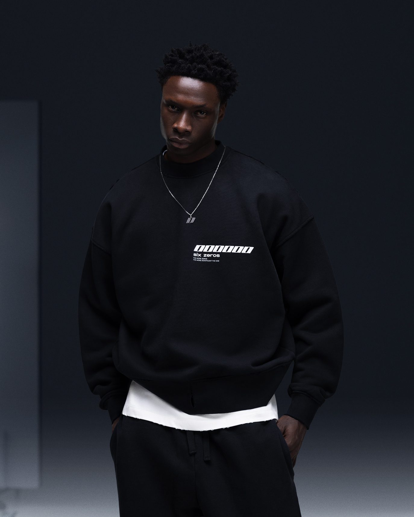 Sweatshirt MILLIONAIRE black white - gallery image 1