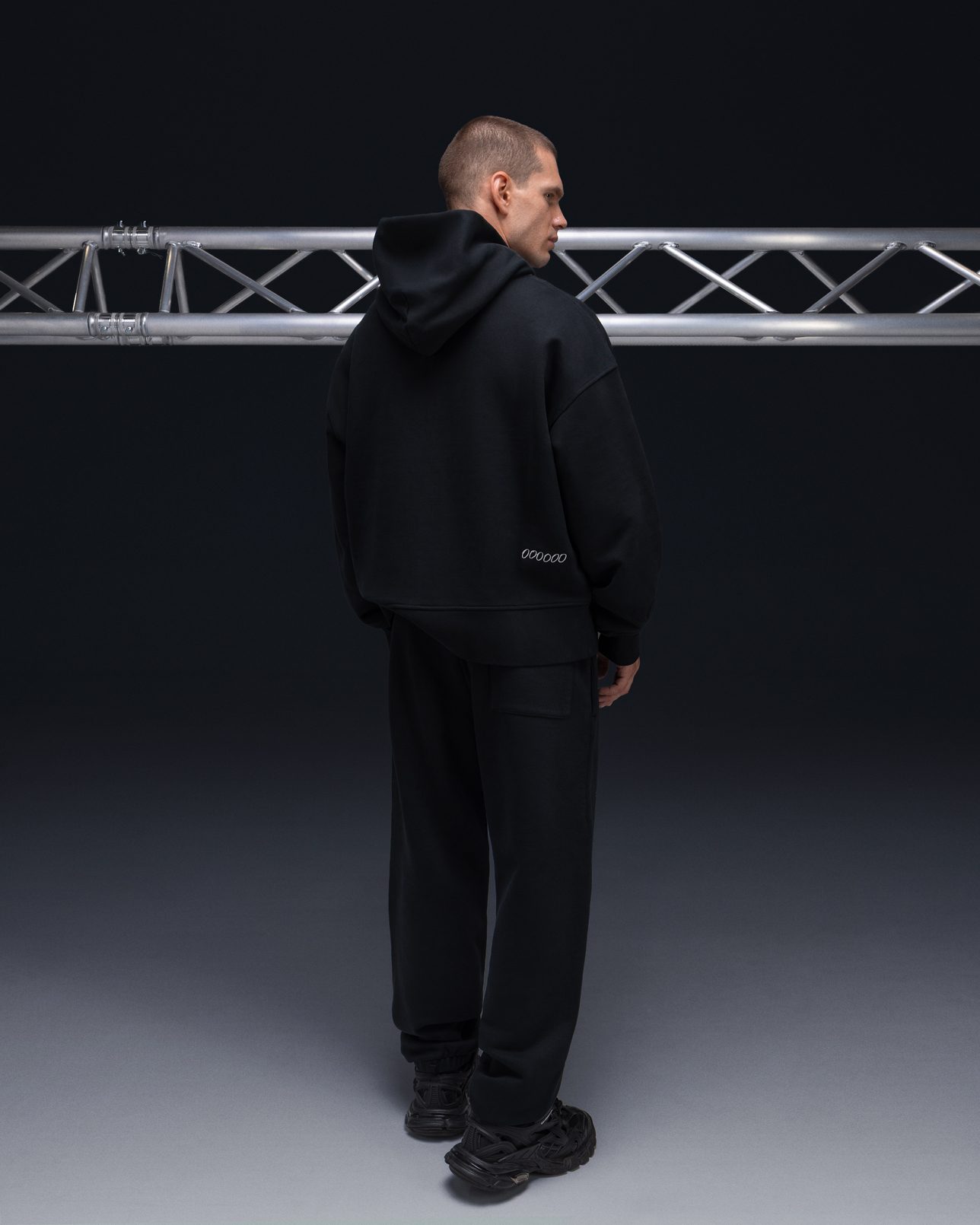 Zip-hoodie JESUS faded black - gallery image 3