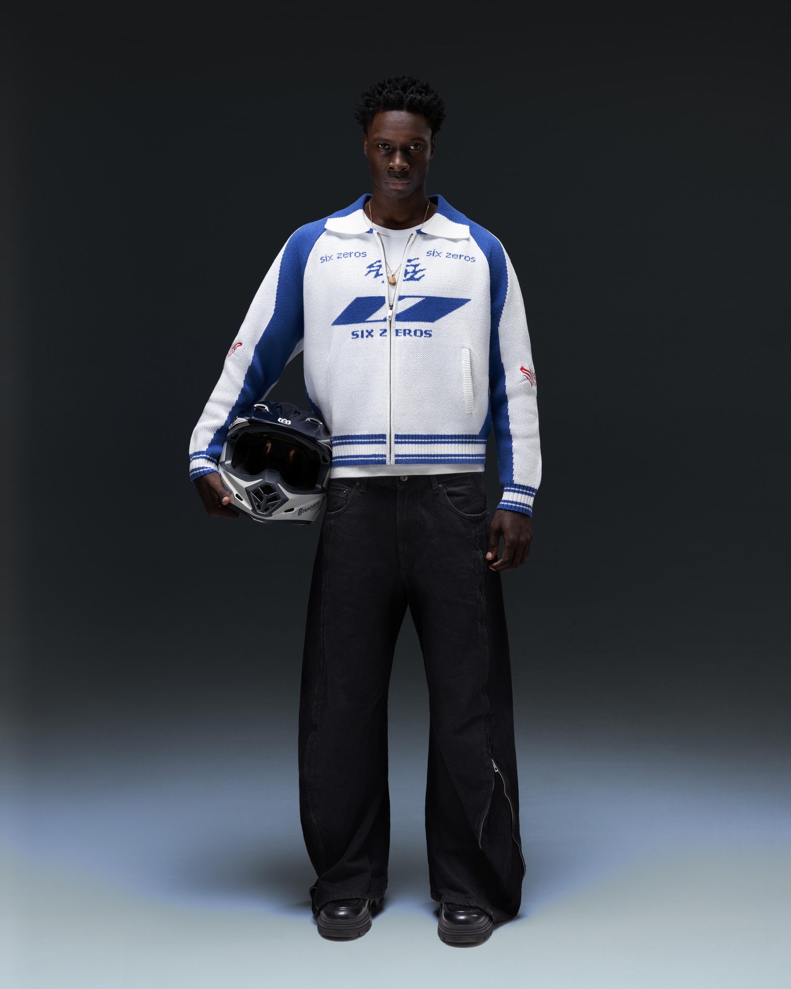 Zip-sweater ZERO blue white - gallery image 10