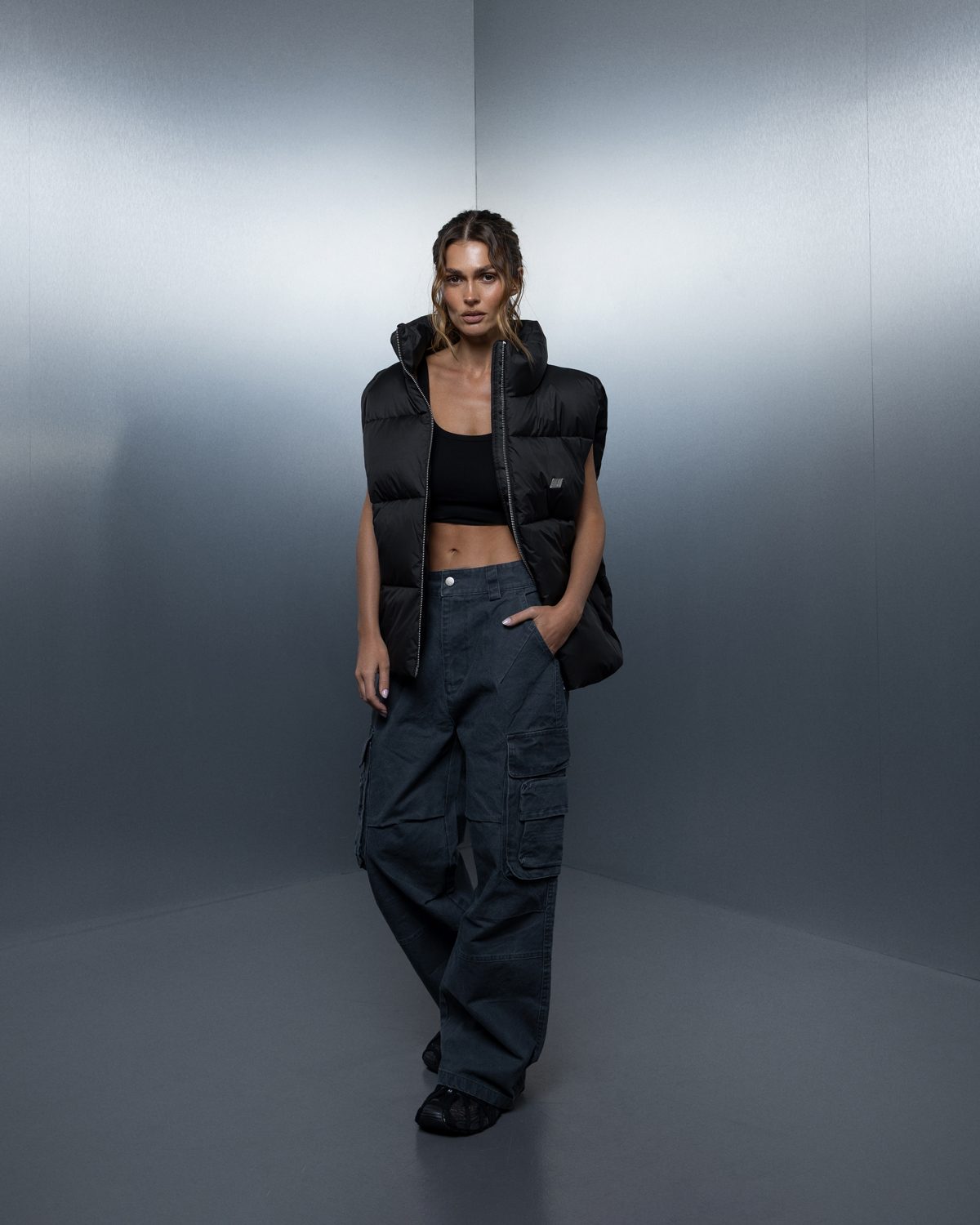 Vest THE ONE monogram black - gallery image 7