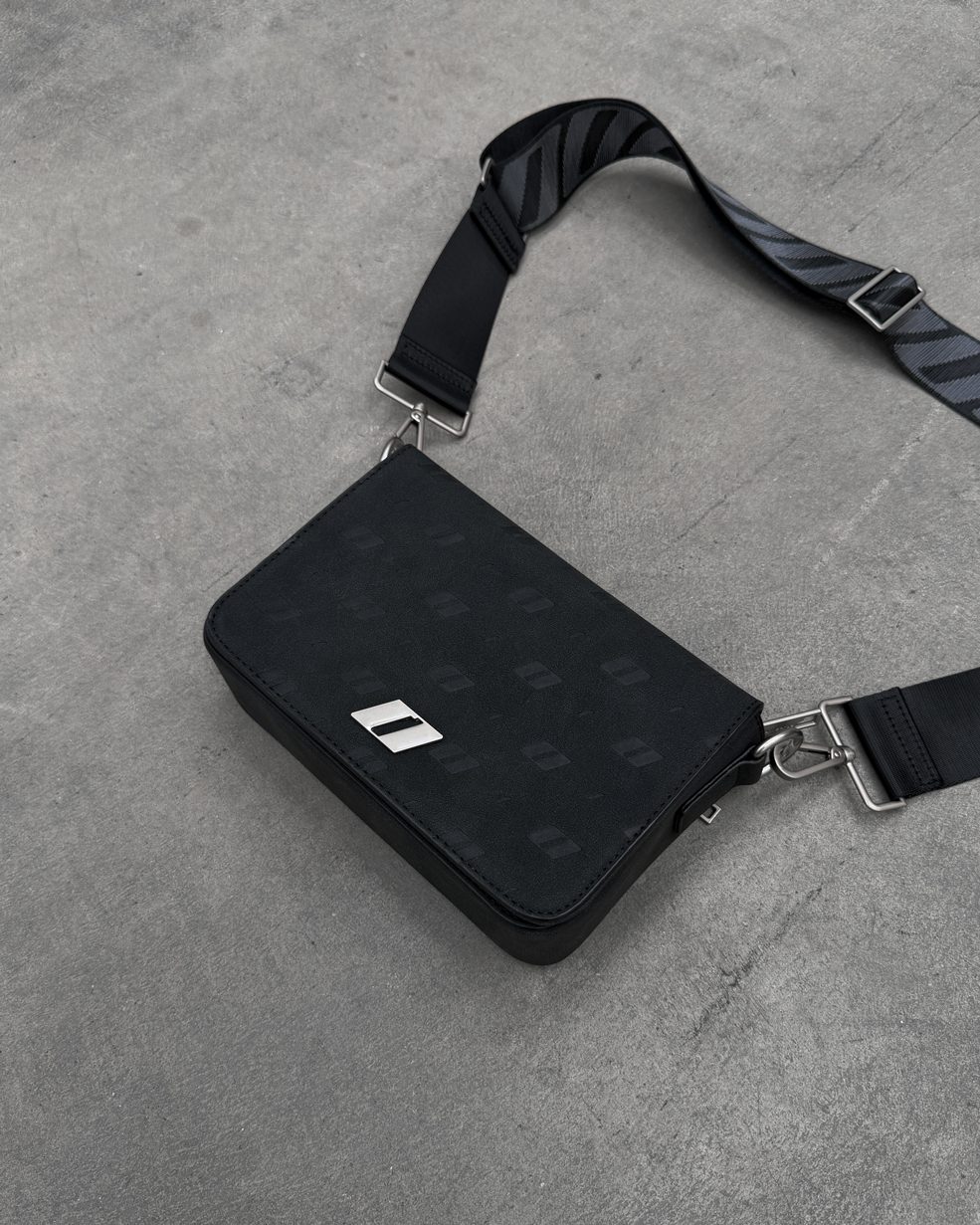 Men's leather bag THE ONE black - gallery image 10