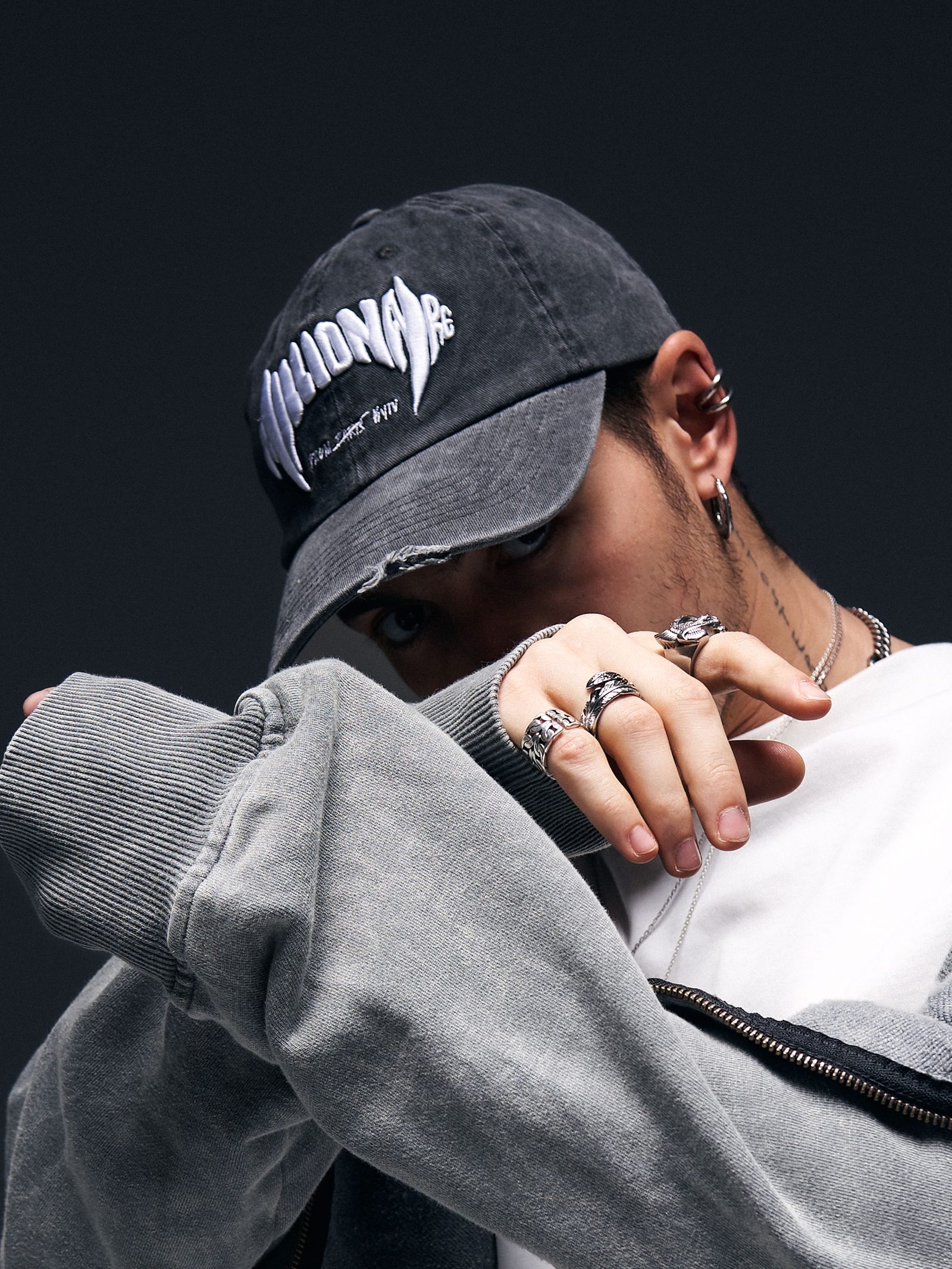 Cap MILLIONAIRE washed grey - gallery image 2