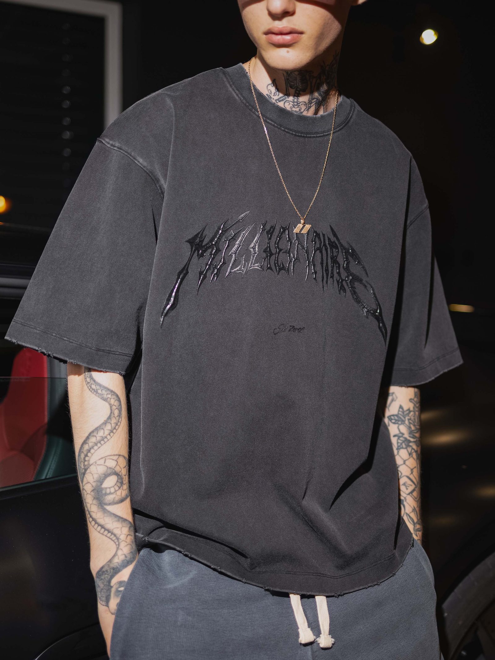 T-shirt Millionaire Royal washed black - gallery image 1