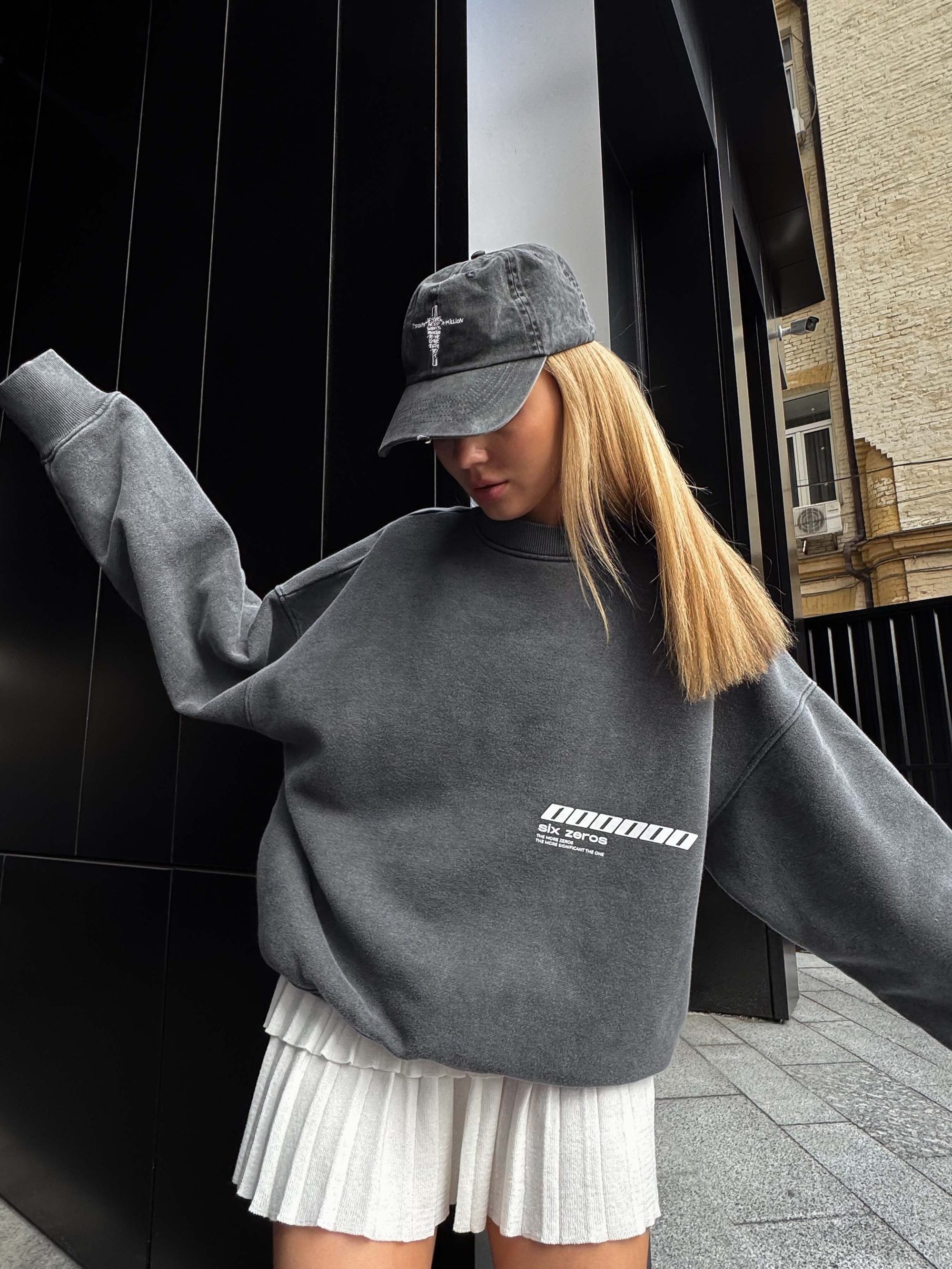 Cap JESUS washed grey - gallery image 1