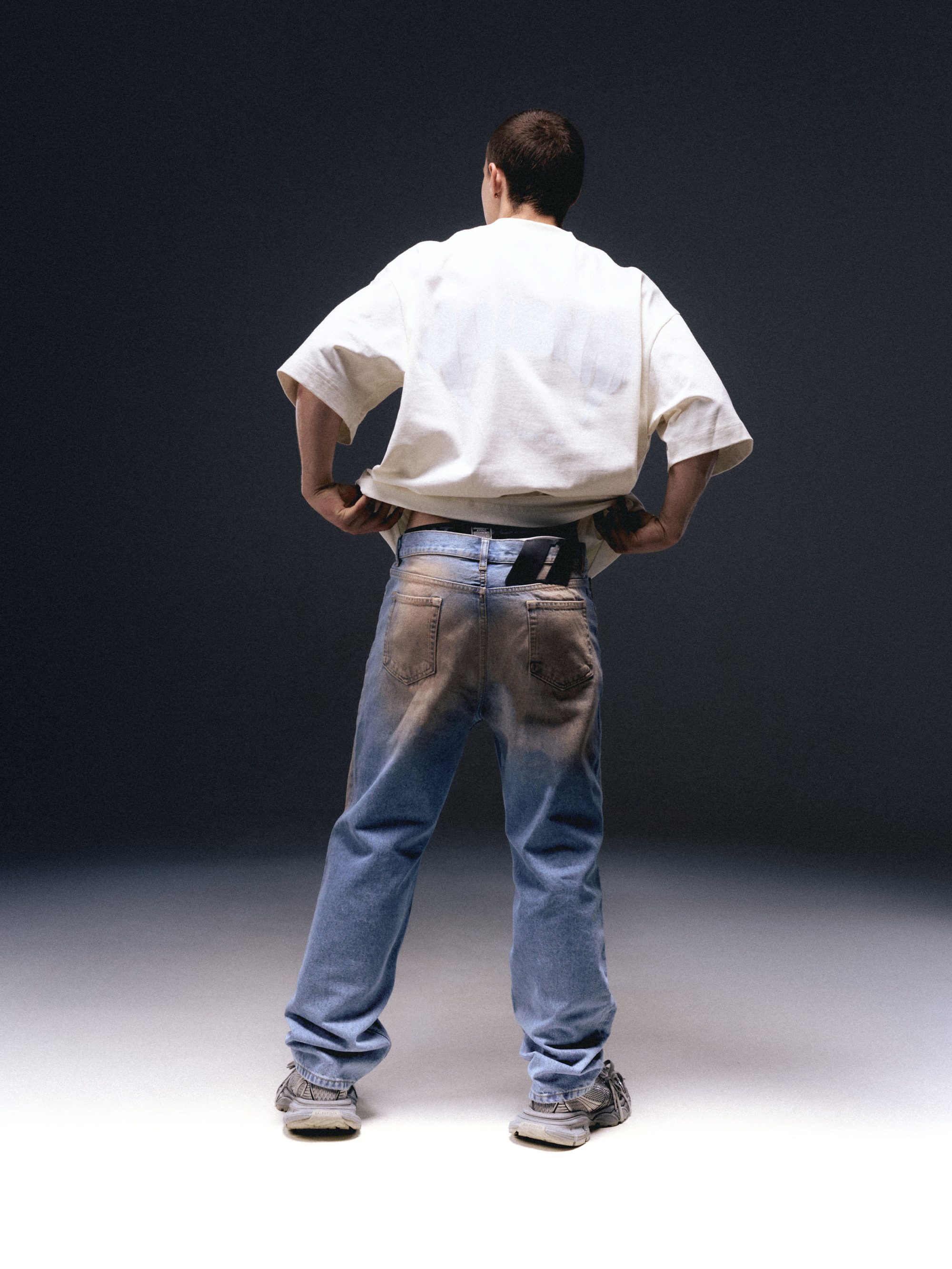 Men's jeans STAINON dirty washed blue - gallery image 3