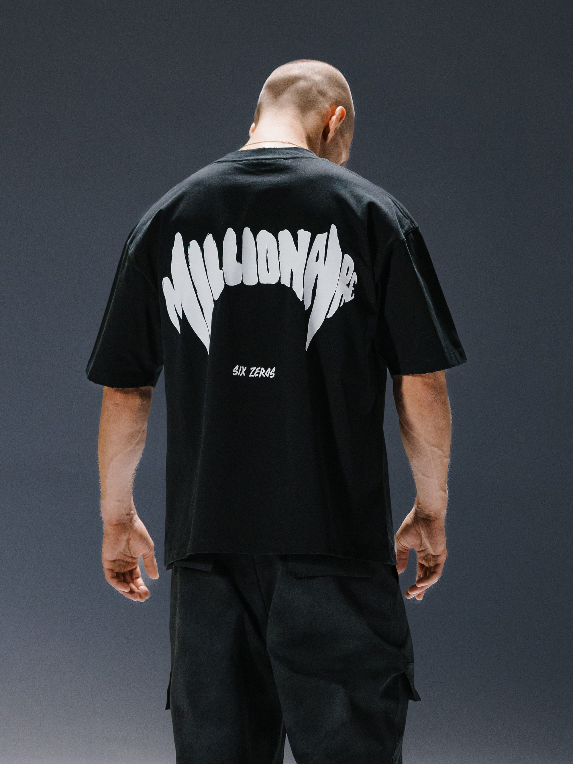 T-shirt MILLIONAIRE black/white logo - gallery image 0