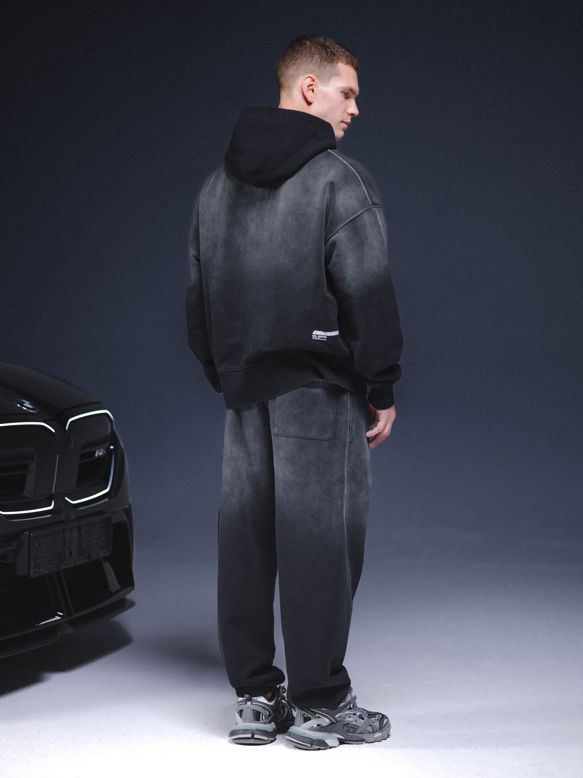 Zip-hoodie ONE washed black - gallery image 5