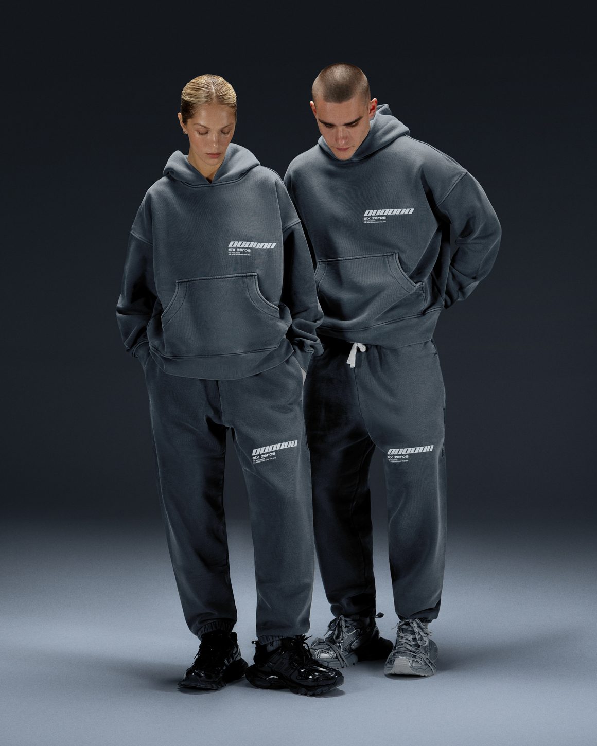Hoodie Millionaire 2.0 washed deep blue - gallery image 1