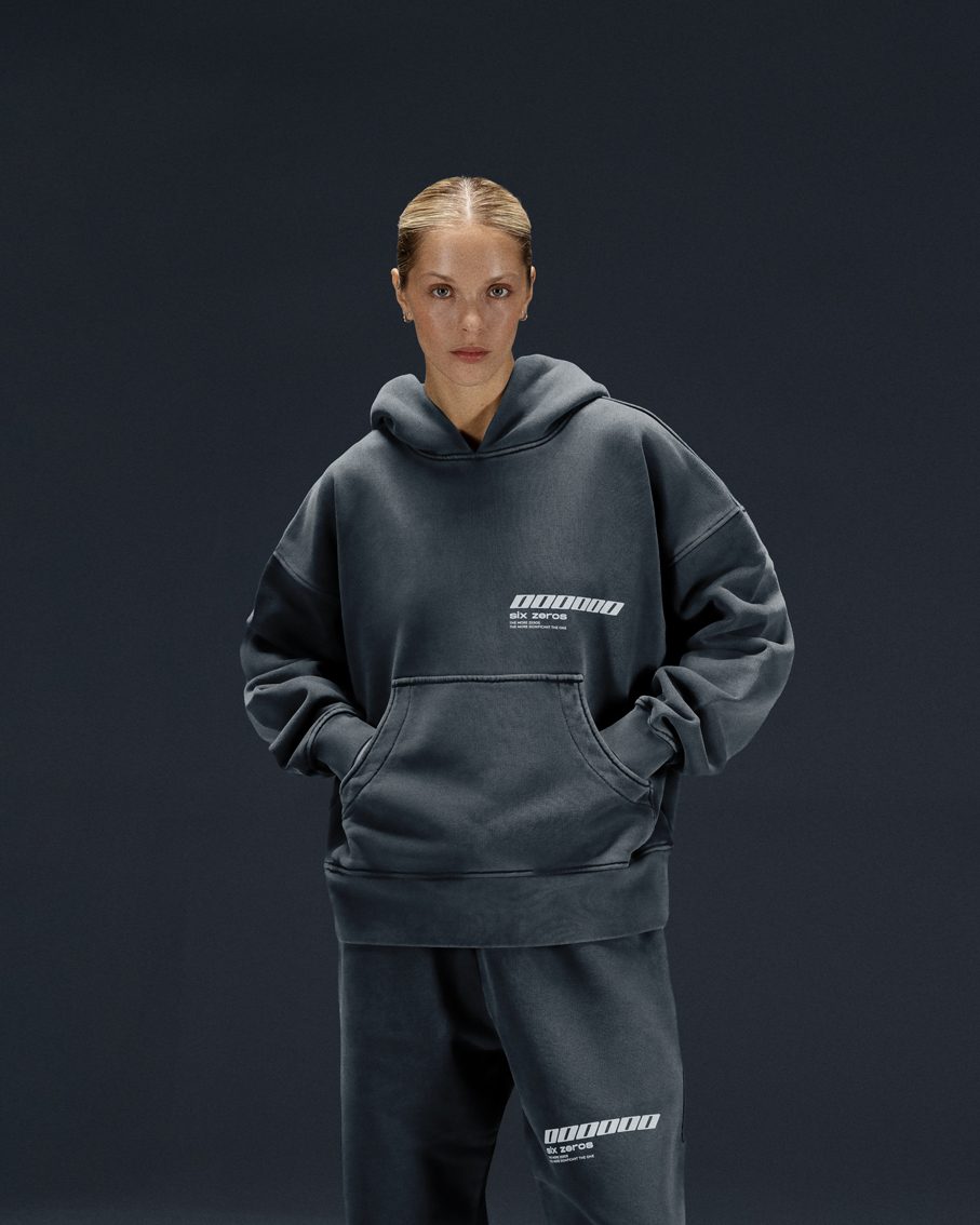 Hoodie Millionaire 2.0 washed deep blue - gallery image 4