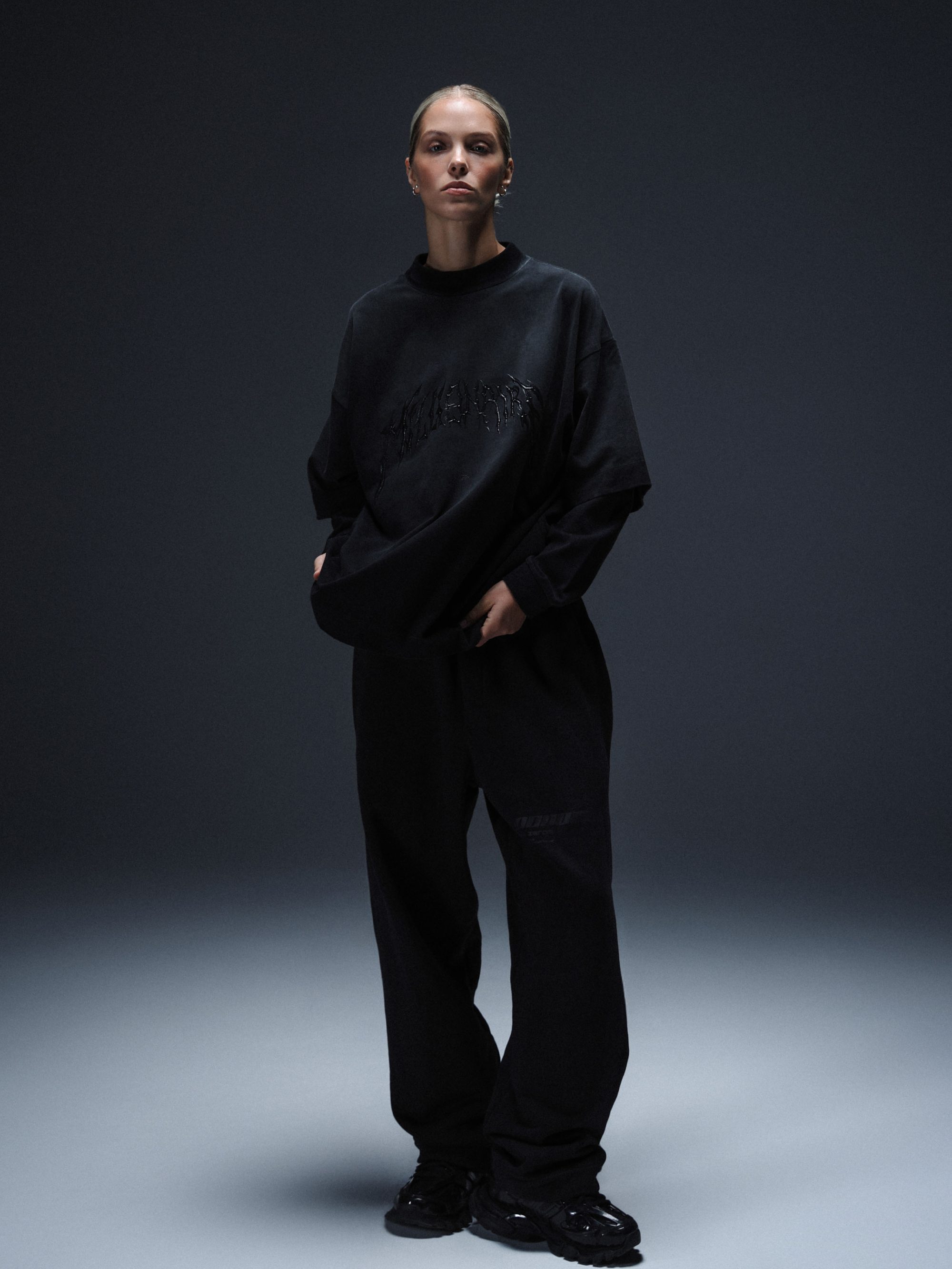 Longsleeve Royal washed black - gallery image 4