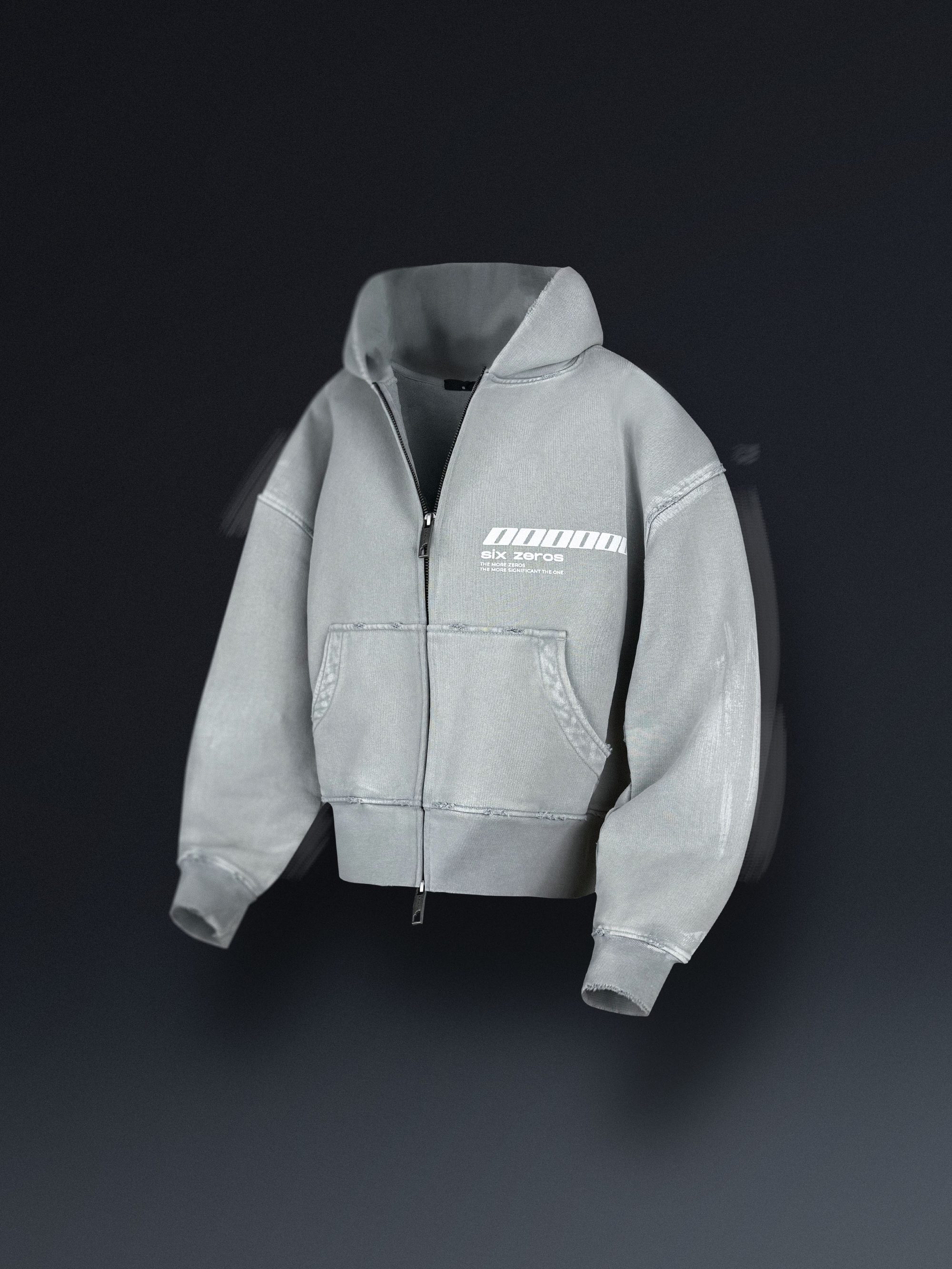 Zip-hoodie MILLIONAIRE platinum washed - gallery image 0