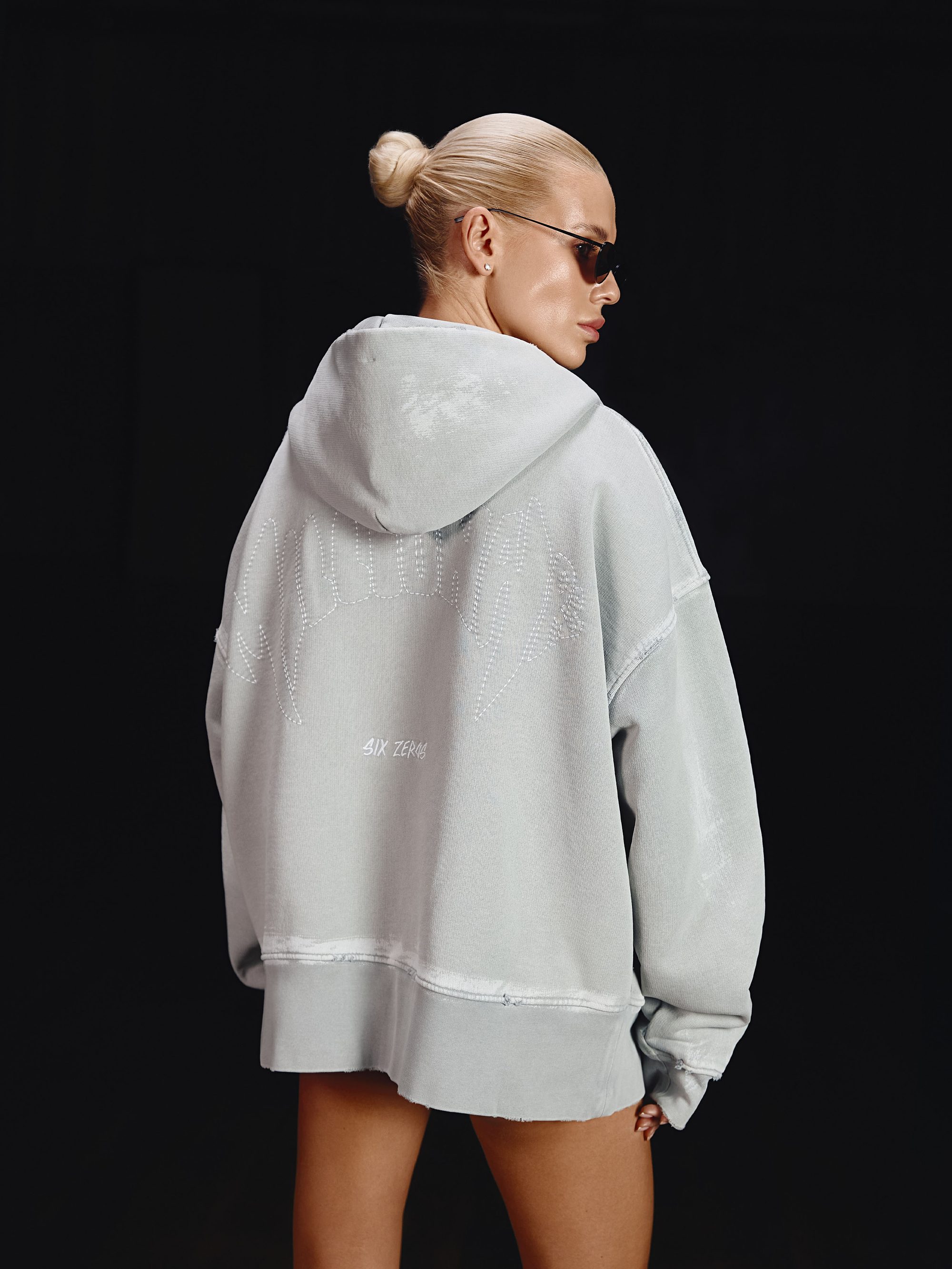 Zip-hoodie MILLIONAIRE platinum washed - gallery image 1