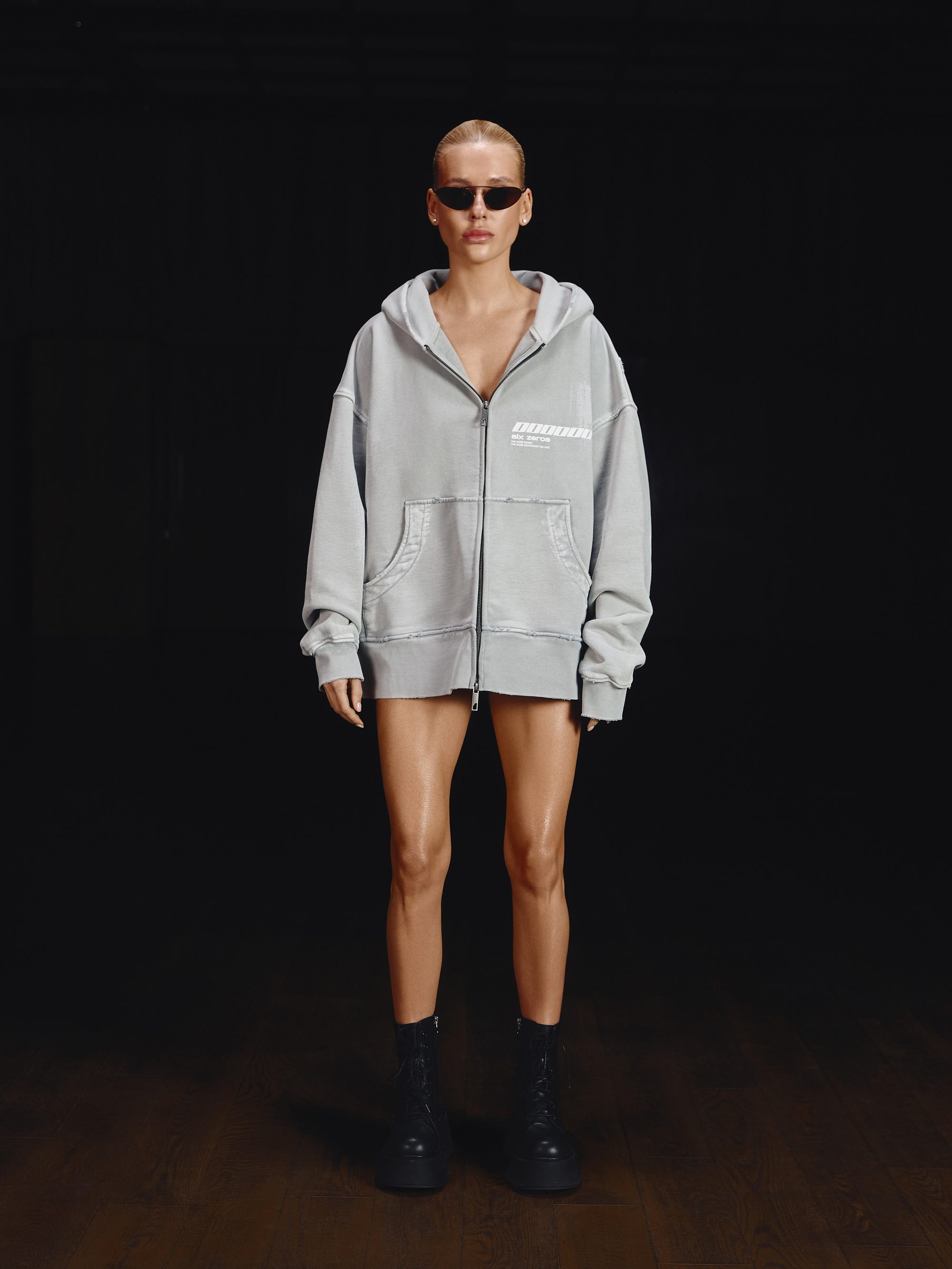 Zip-hoodie MILLIONAIRE platinum washed - gallery image 7