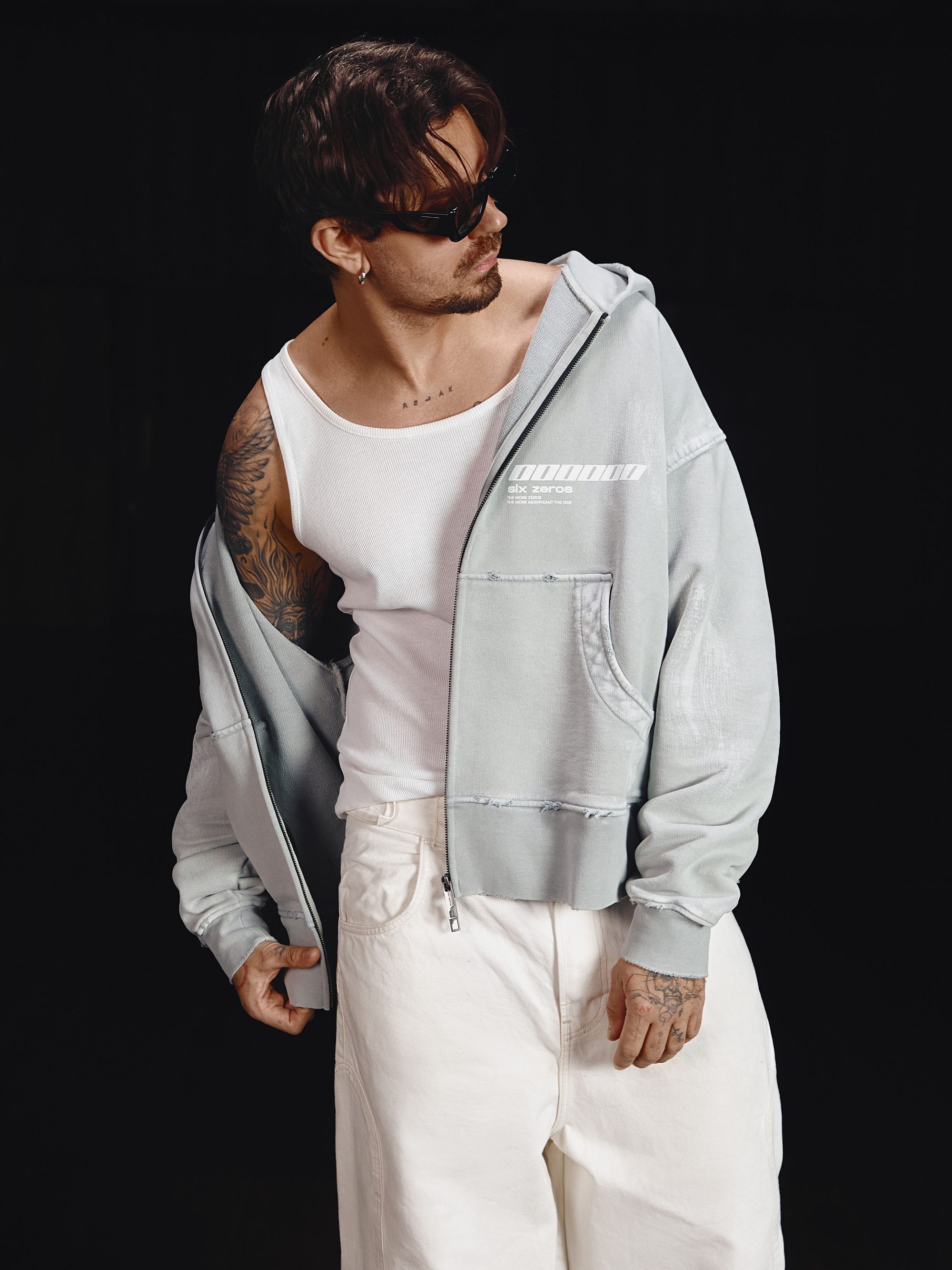 Zip-hoodie MILLIONAIRE platinum washed - gallery image 11