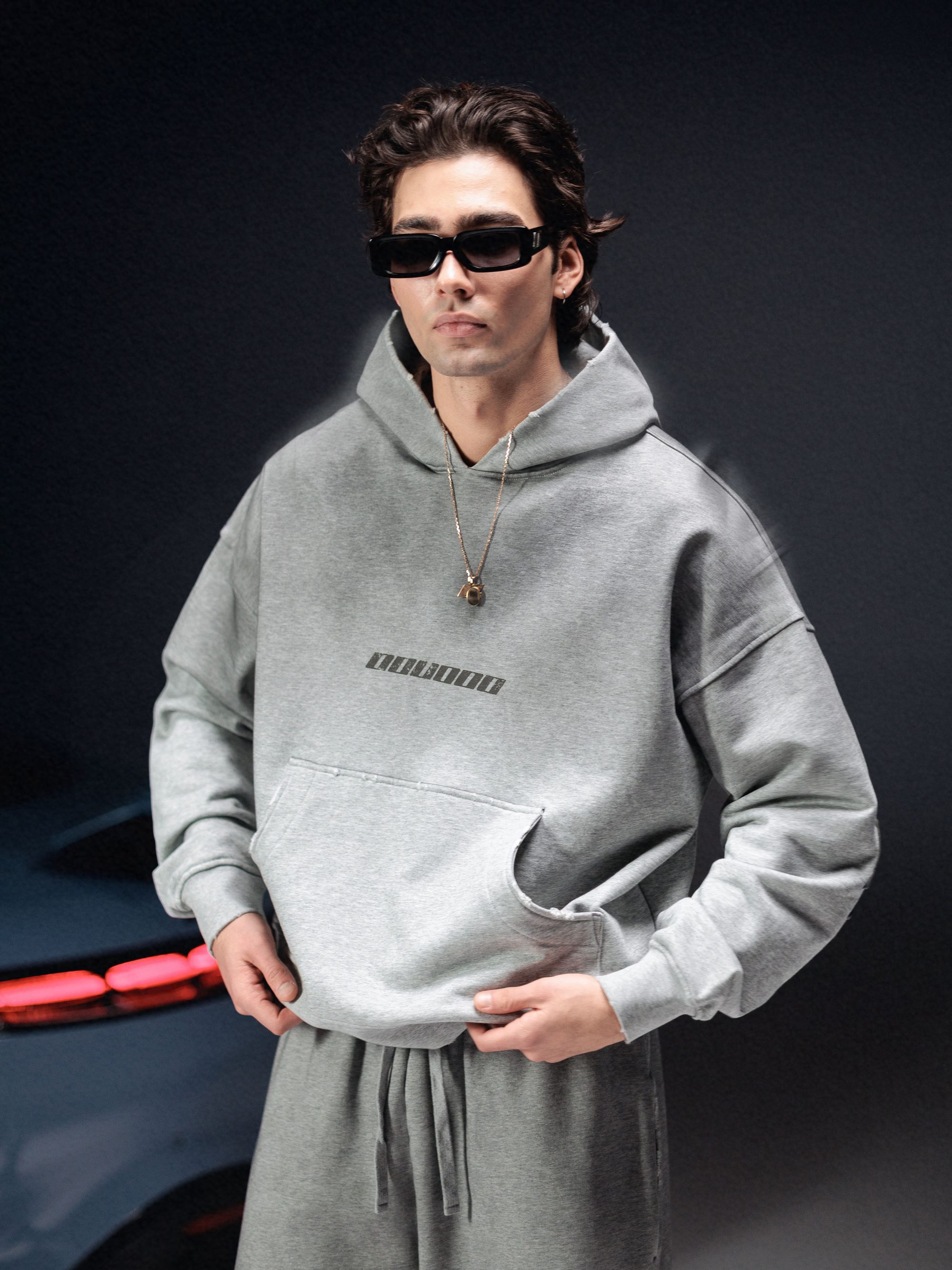 Hoodie icon. dirty melange - gallery image 2