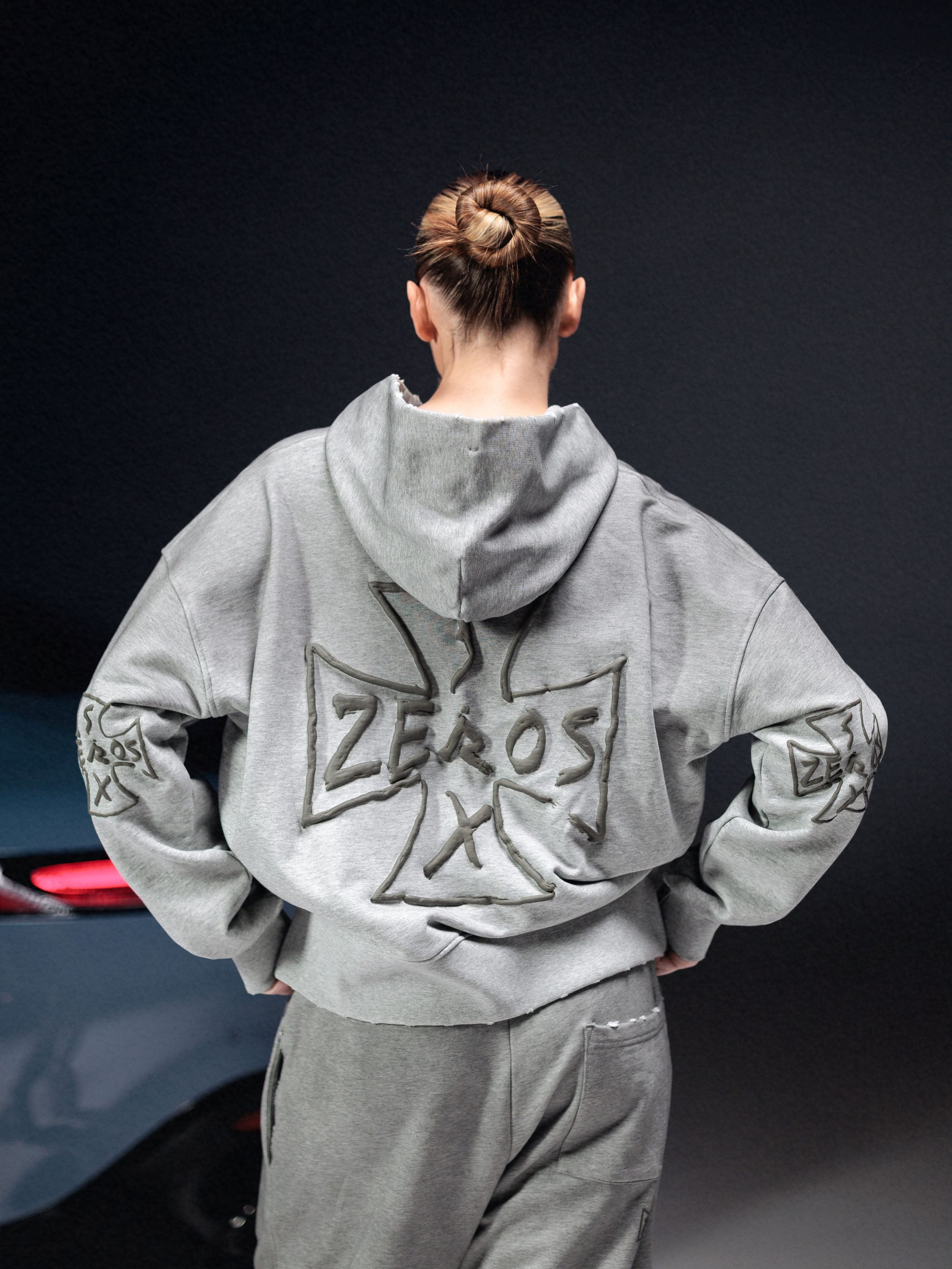 Hoodie icon. dirty melange - gallery image 4