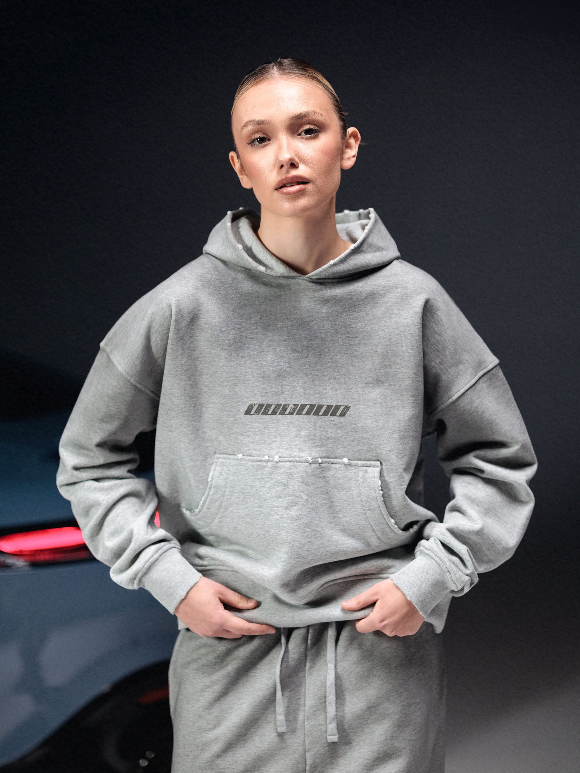 Hoodie icon. dirty melange - gallery image 5