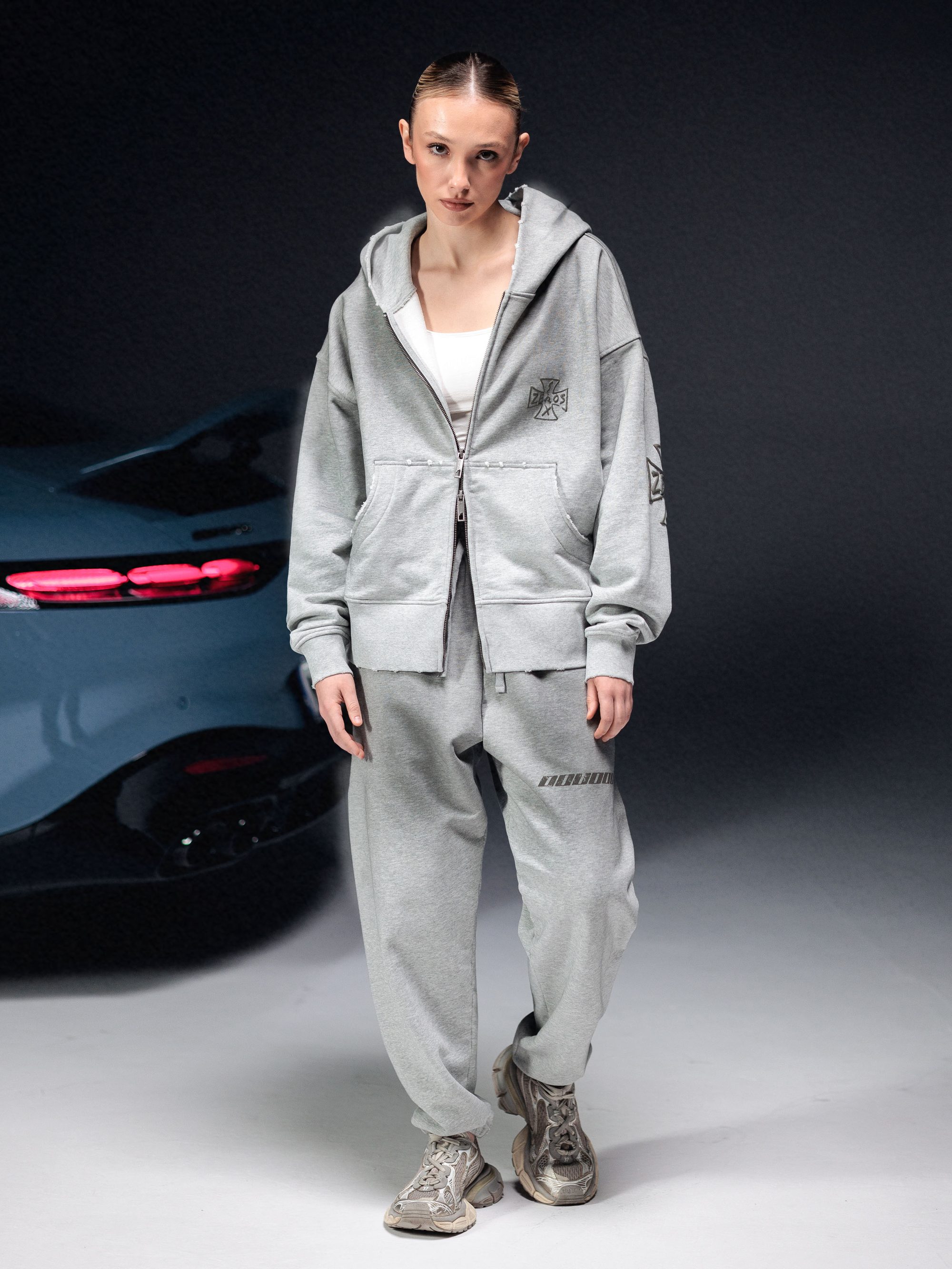 Zip-hoodie icon. dirty melange - gallery image 4