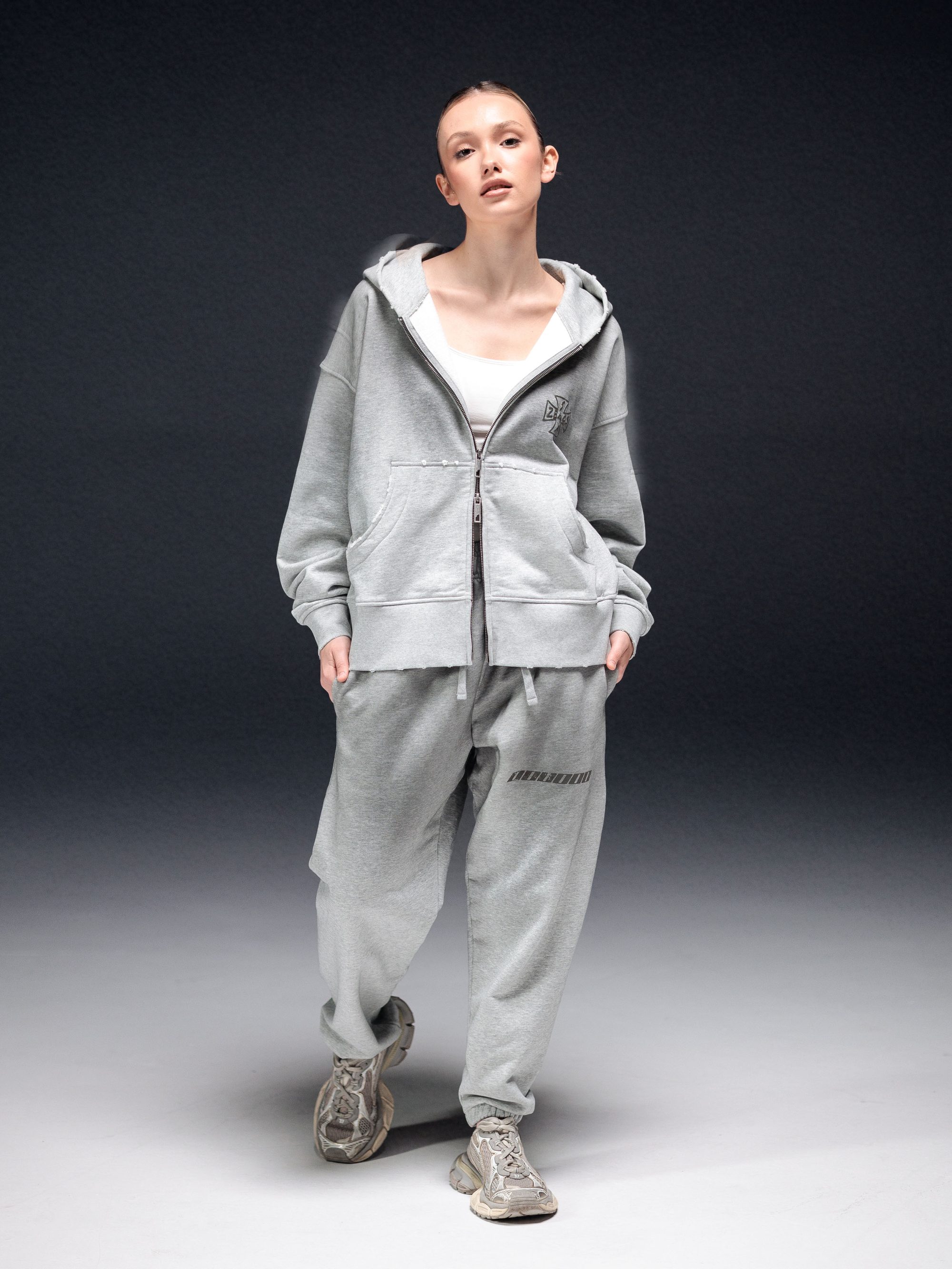 Zip-hoodie icon. dirty melange - gallery image 5