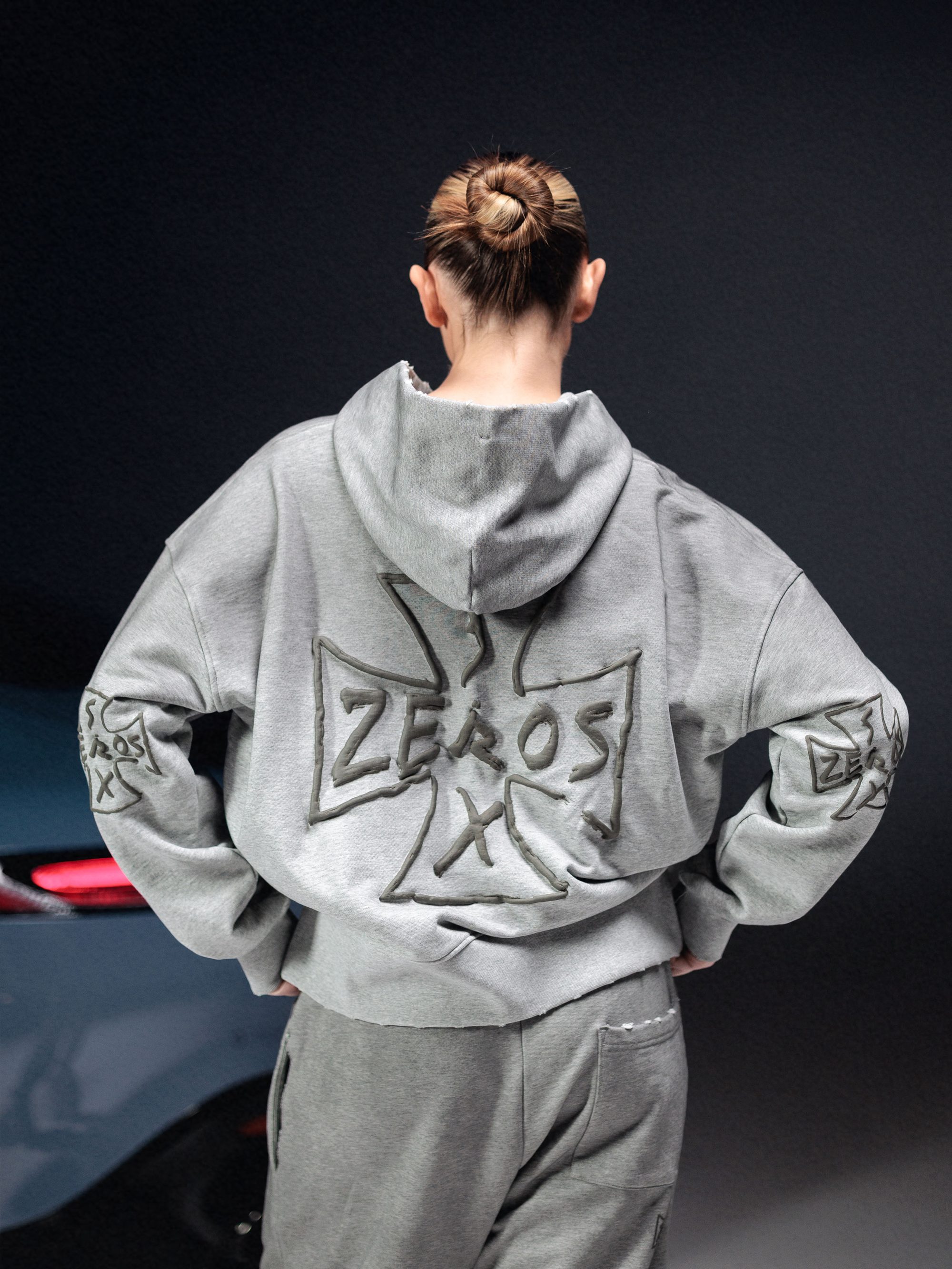 Zip-hoodie icon. dirty melange - gallery image 6