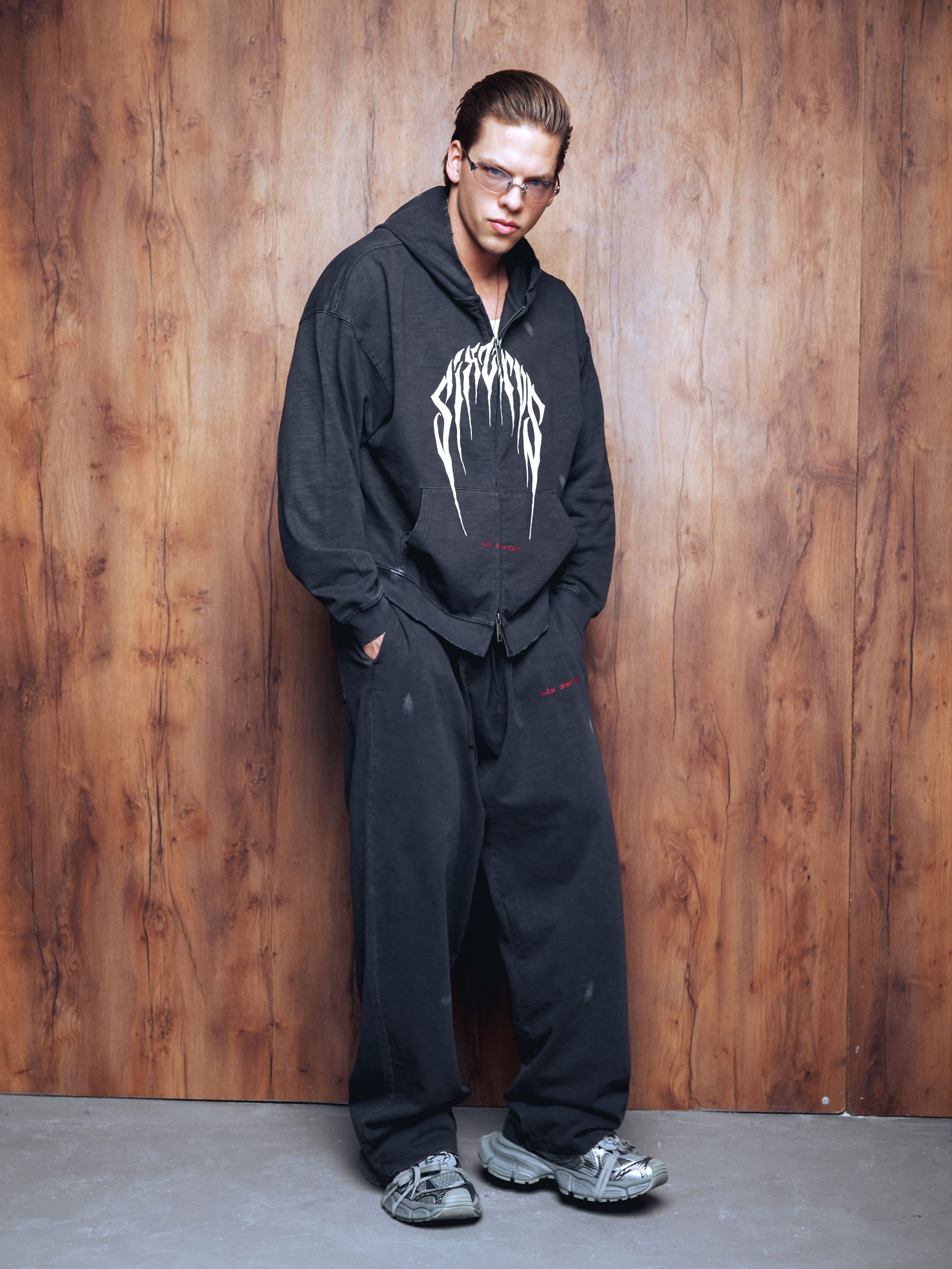 Straight pants PRESENCE washed grey - gallery image 5