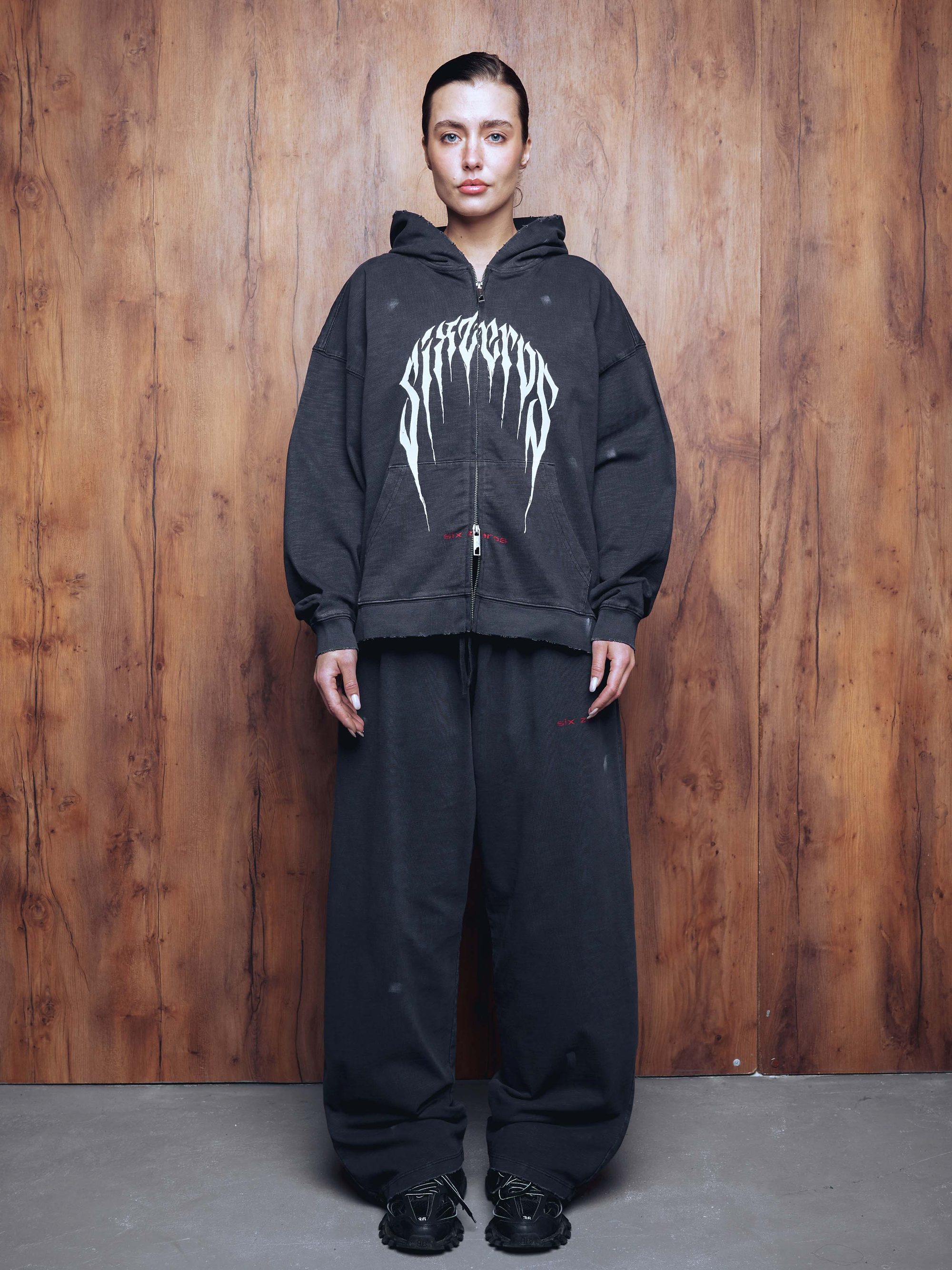 Zip-hoodie PRESENCE bamboo washed grey - gallery image 6